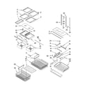 Kenmore Elite 59676599601 shelf parts diagram