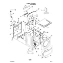 Kenmore 11047581604 top and cabinet parts diagram