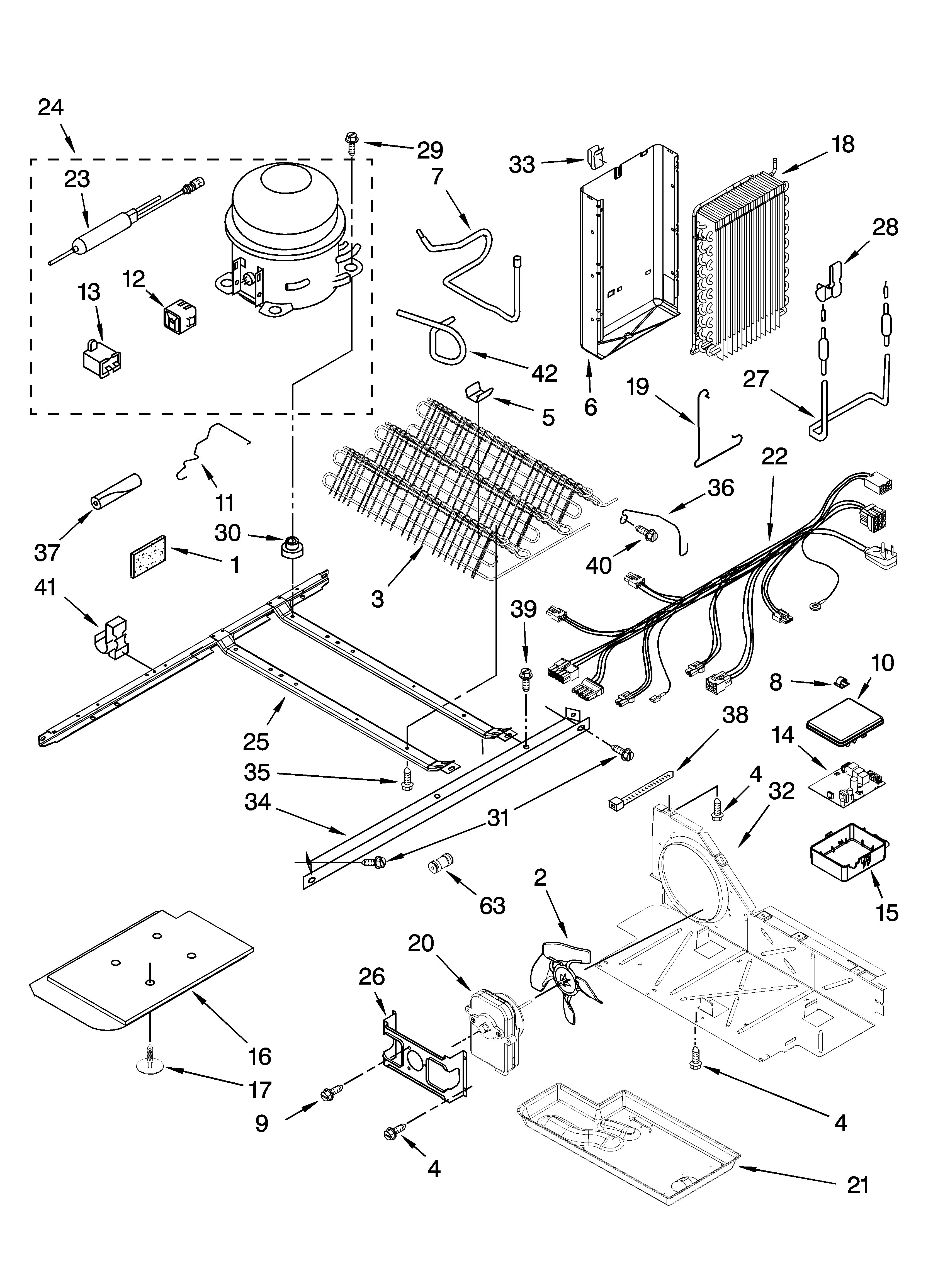 Kenmore Elite 10657782705 unit parts diagram