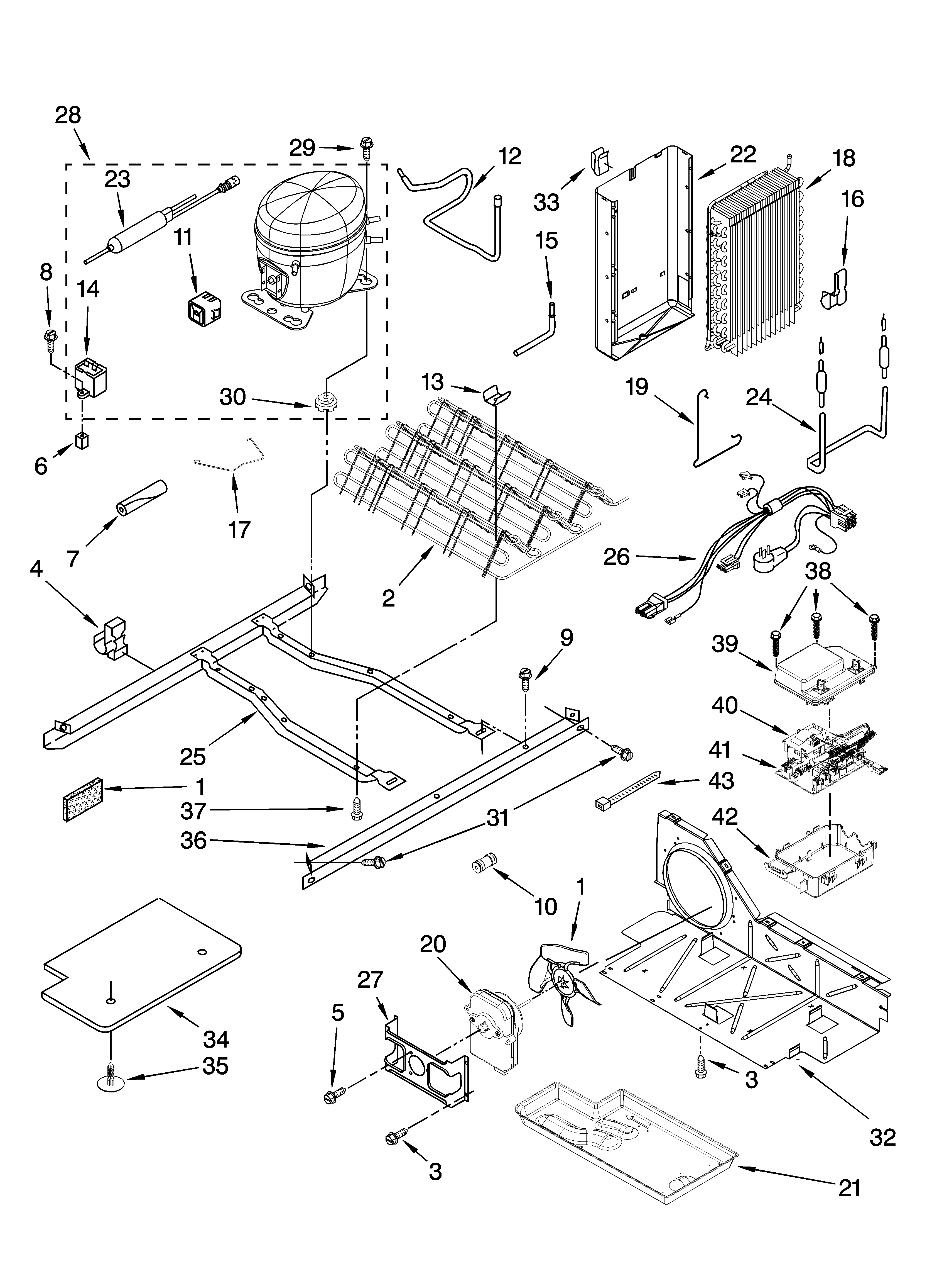 Kenmore Elite 10657872801 unit parts diagram