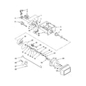 Kenmore 10658506801 motor and ice container parts diagram