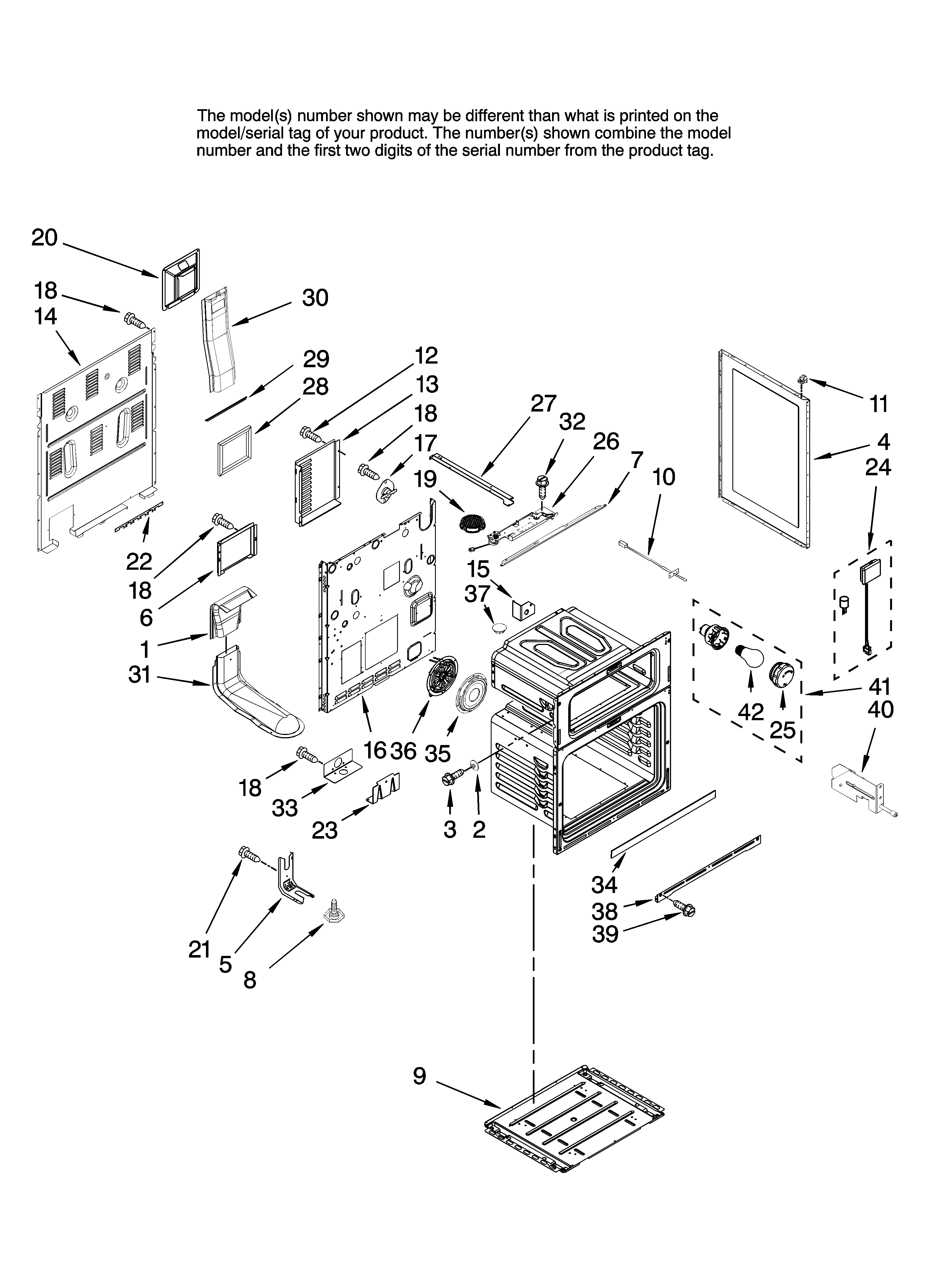 Kenmore Elite 66598002700 chassis parts diagram