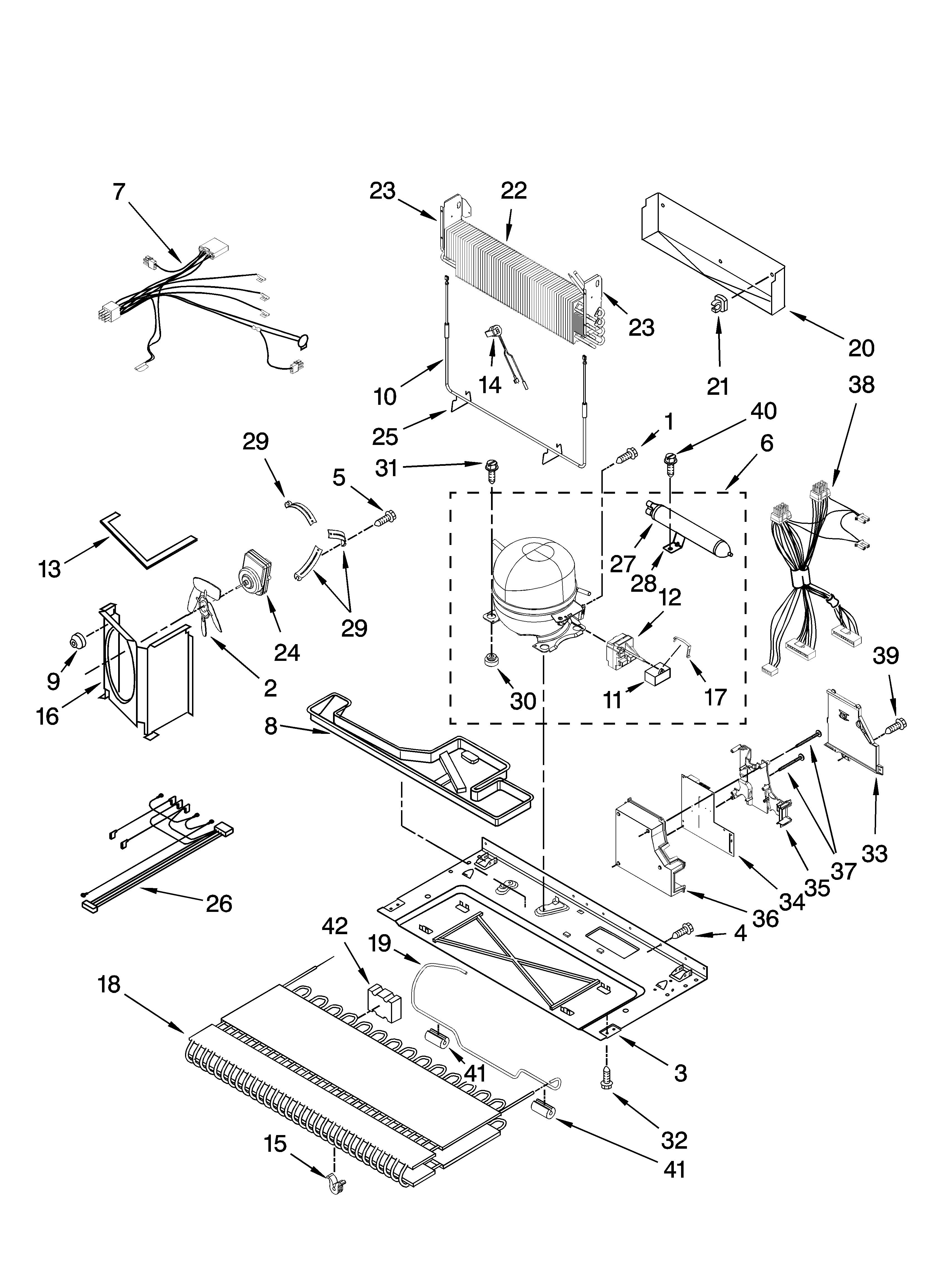 Kenmore Elite 59676593602 unit parts diagram