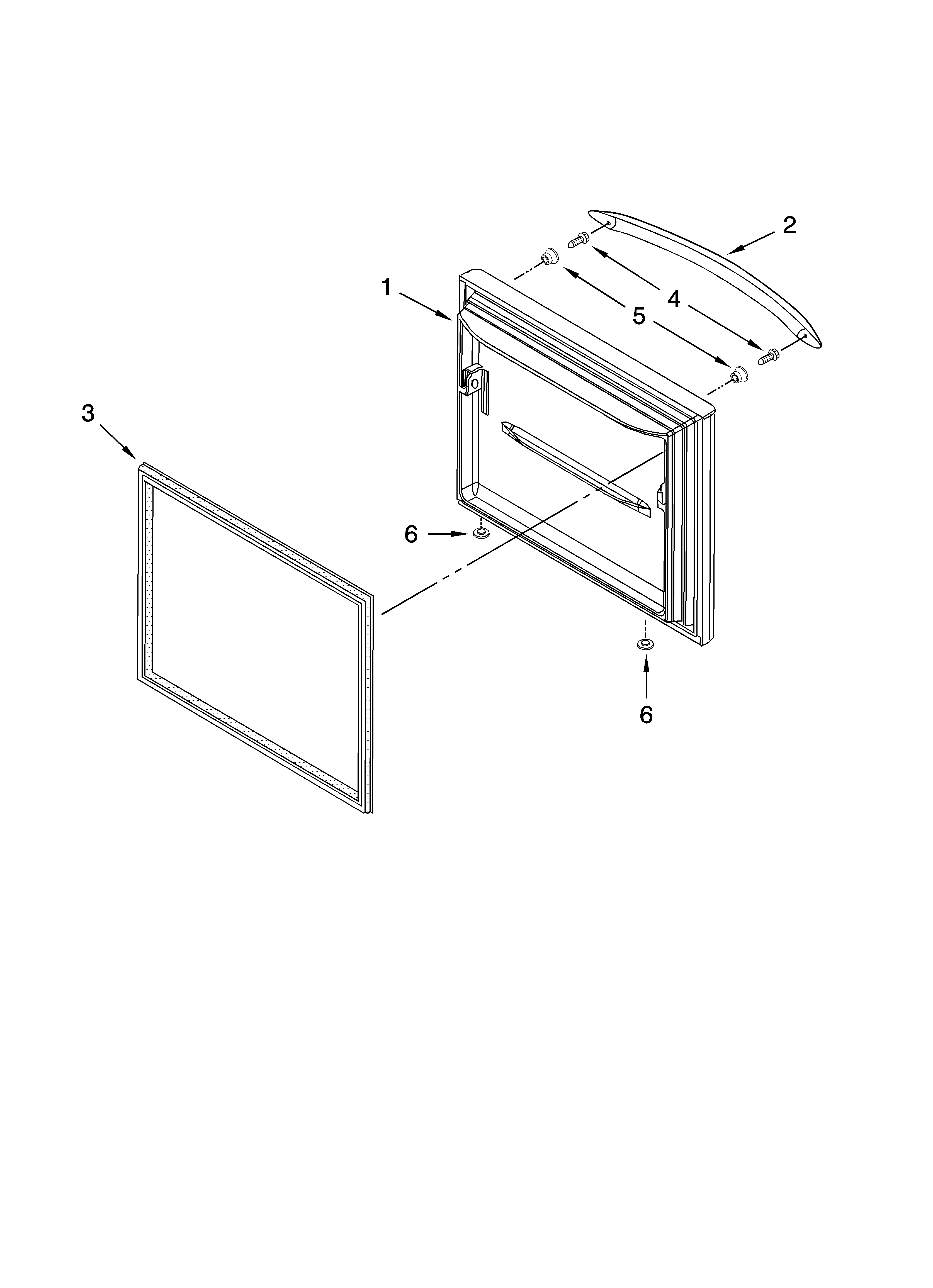 Kenmore Elite 59676593602 freezer door parts diagram