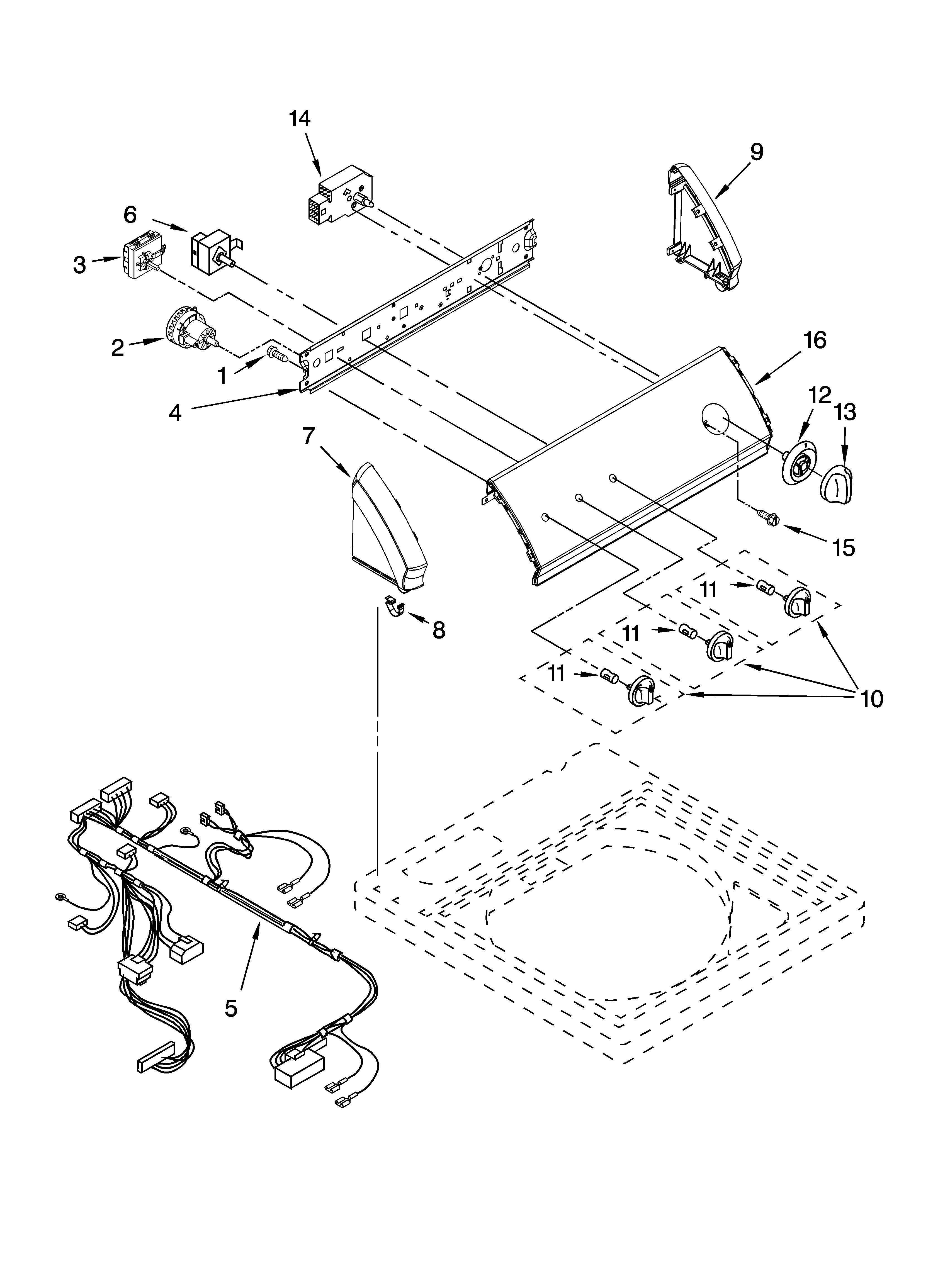 Kenmore 11018812700 control panel parts diagram