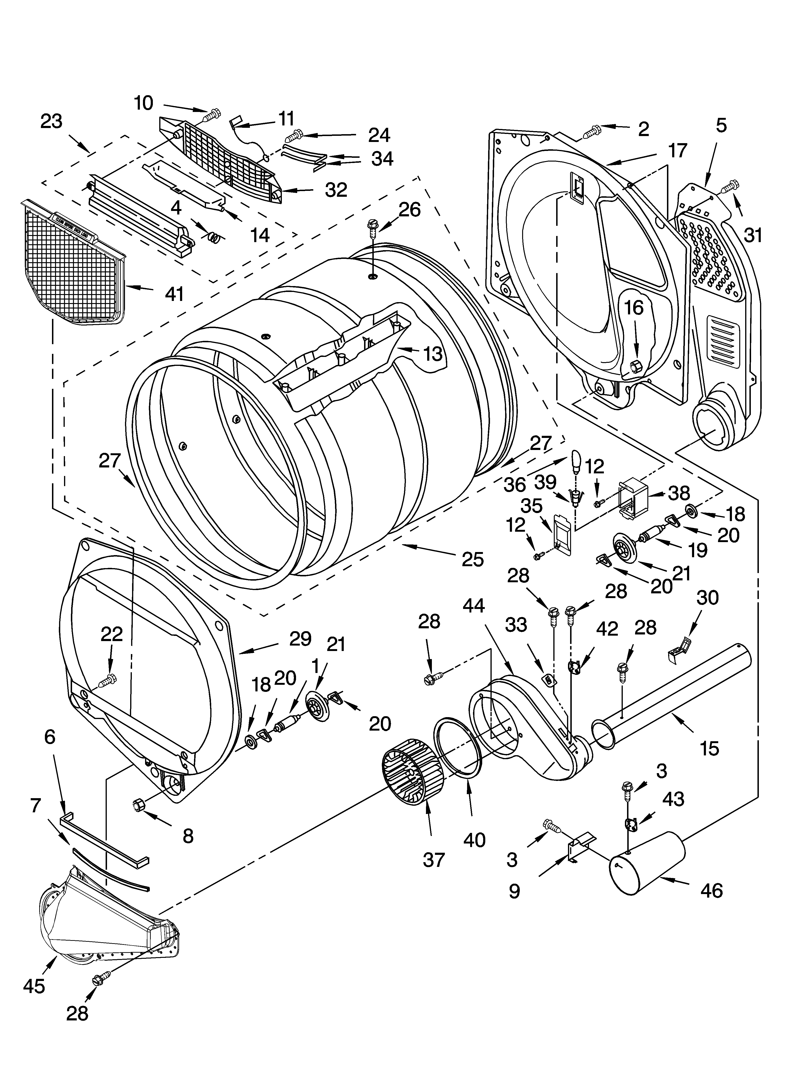 Kenmore 11079727801 bulkhead parts diagram