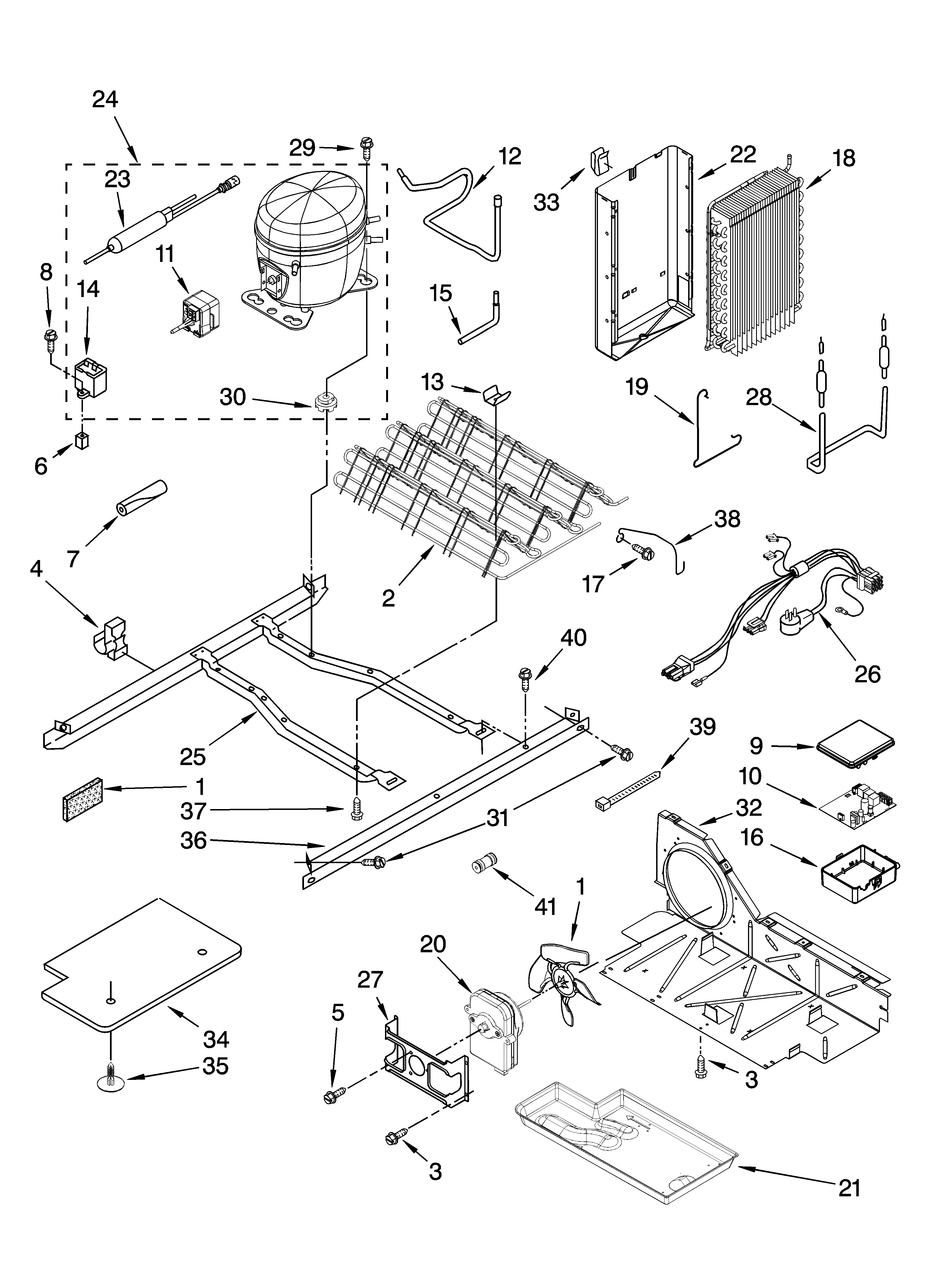 Kenmore 10658142800 unit parts diagram