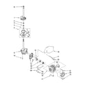 Kenmore 11029822800 brake, clutch, gearcase, motor and pump parts diagram
