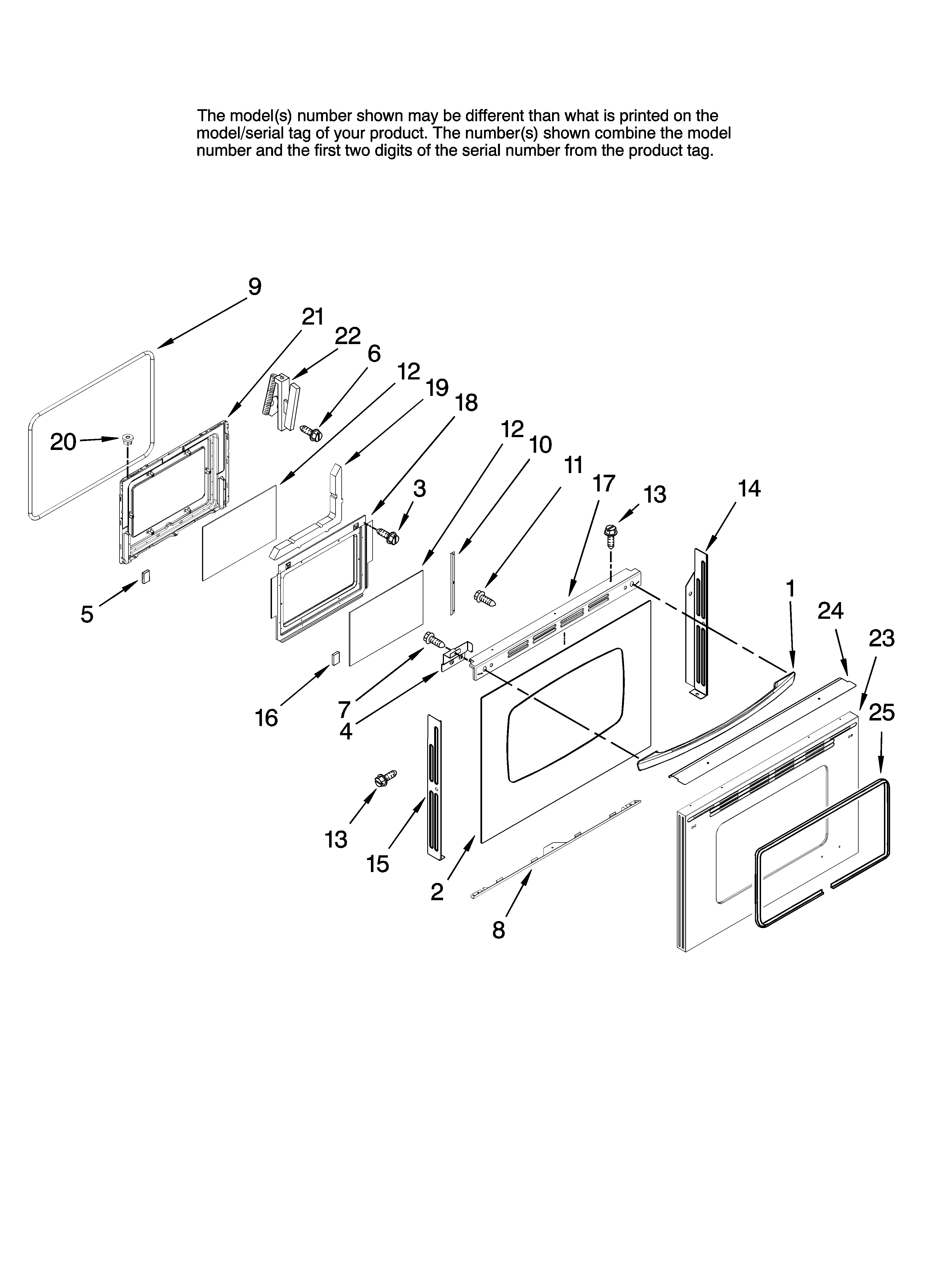 Kenmore Elite 66578003700 lower door parts diagram