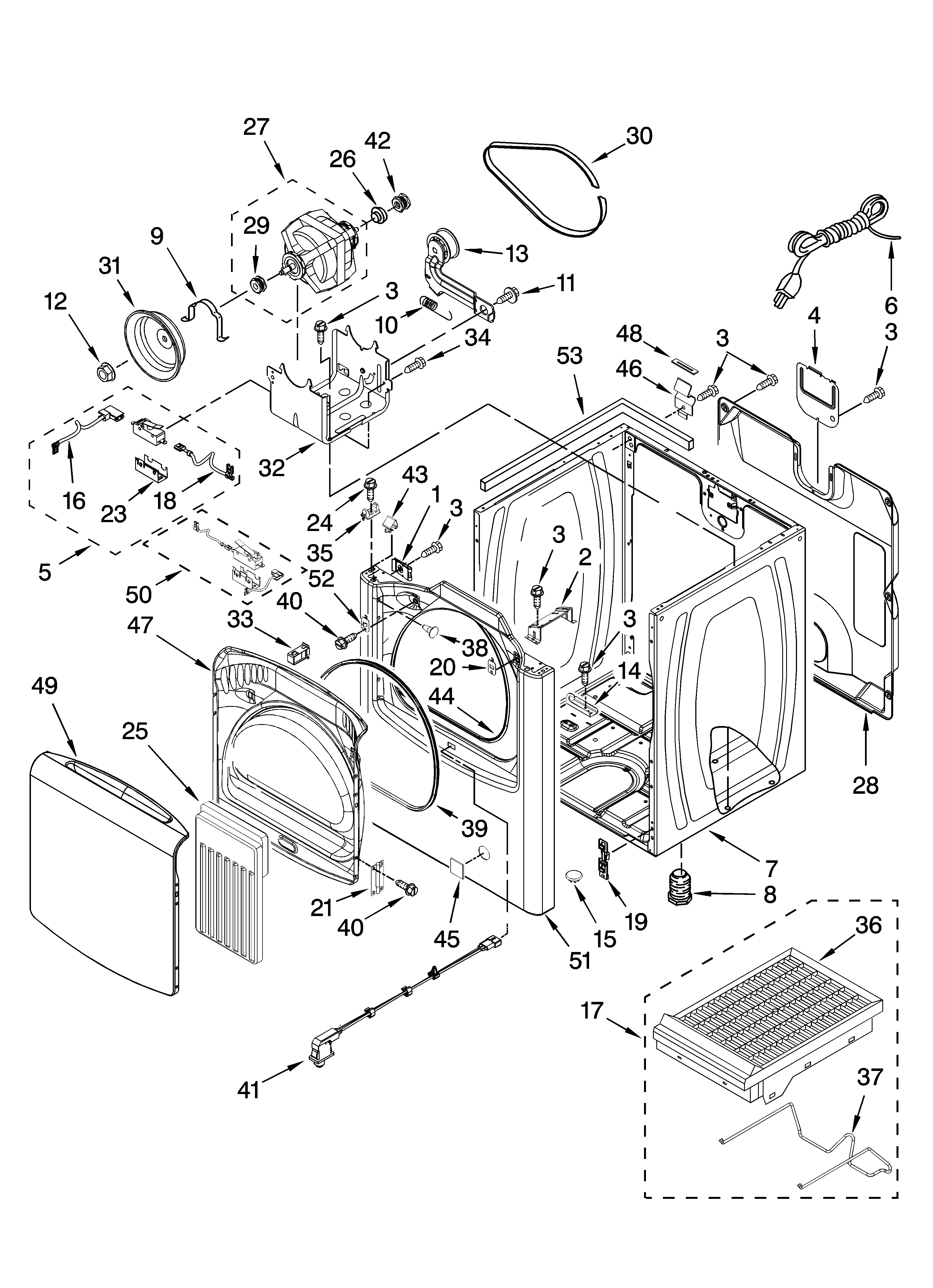 Kenmore Elite 11078062801 cabinet parts diagram