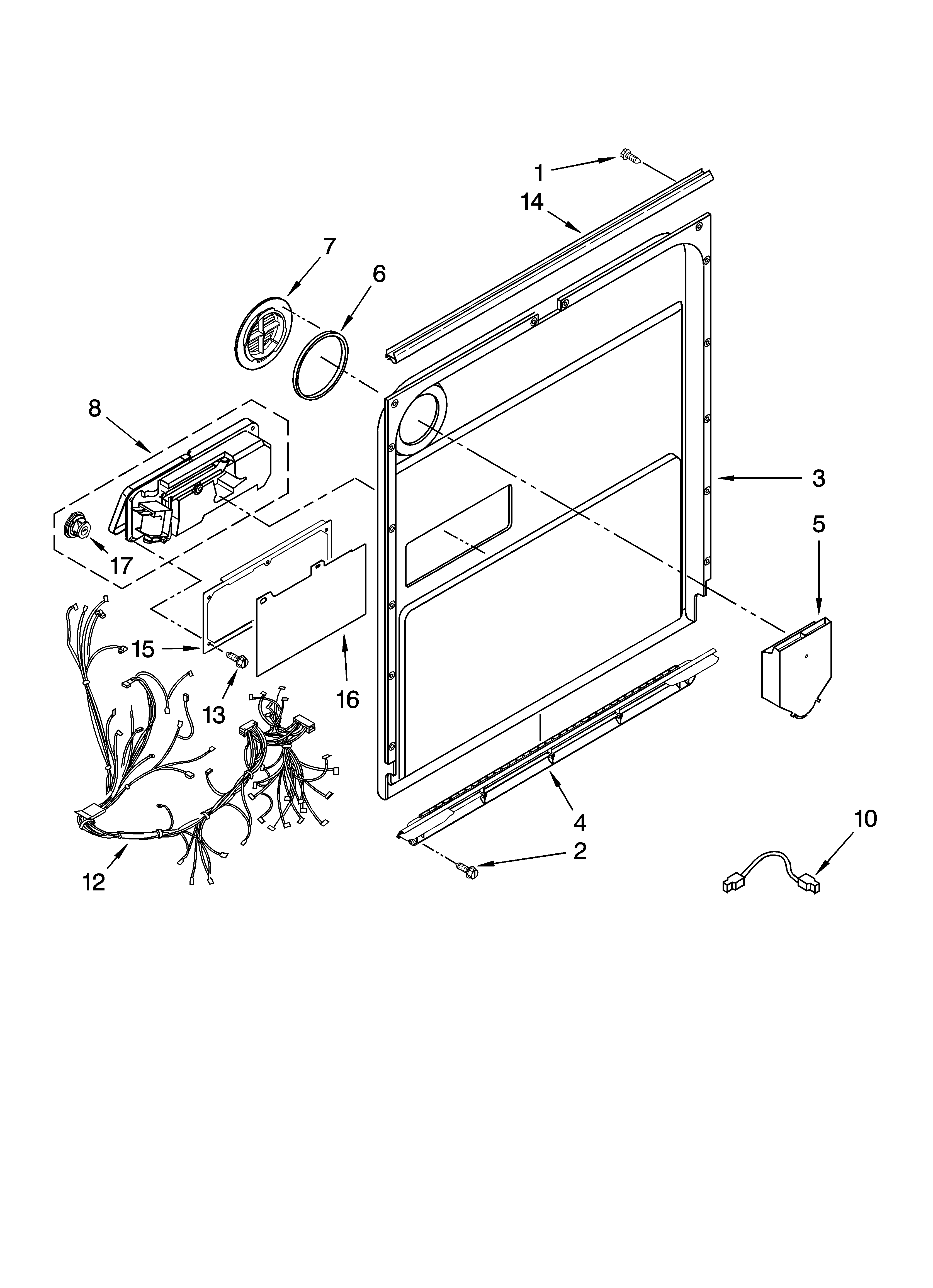 Kenmore Elite 66513159K702 door and latch parts diagram