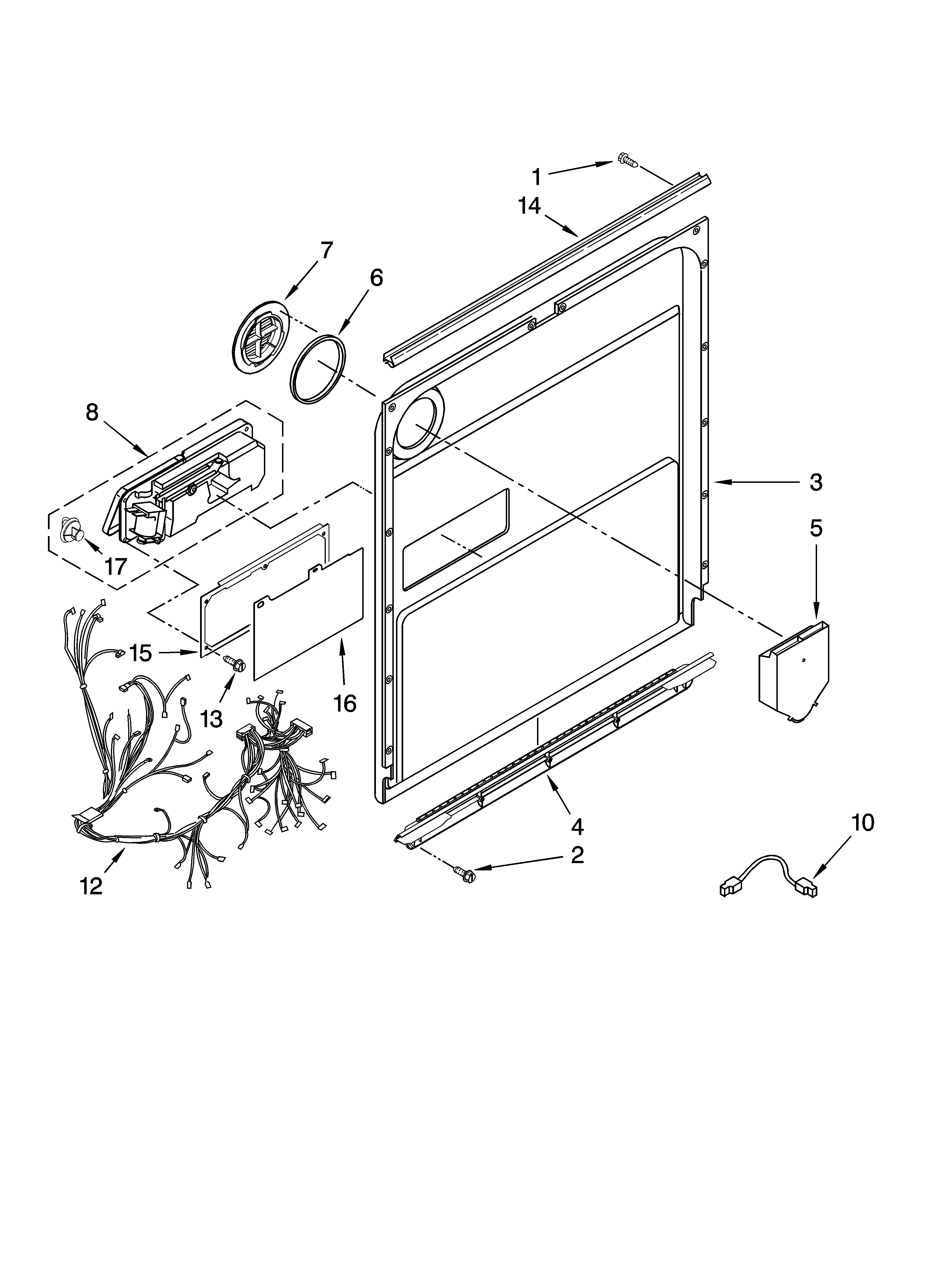 Kenmore Elite 66513163K702 door and latch parts diagram