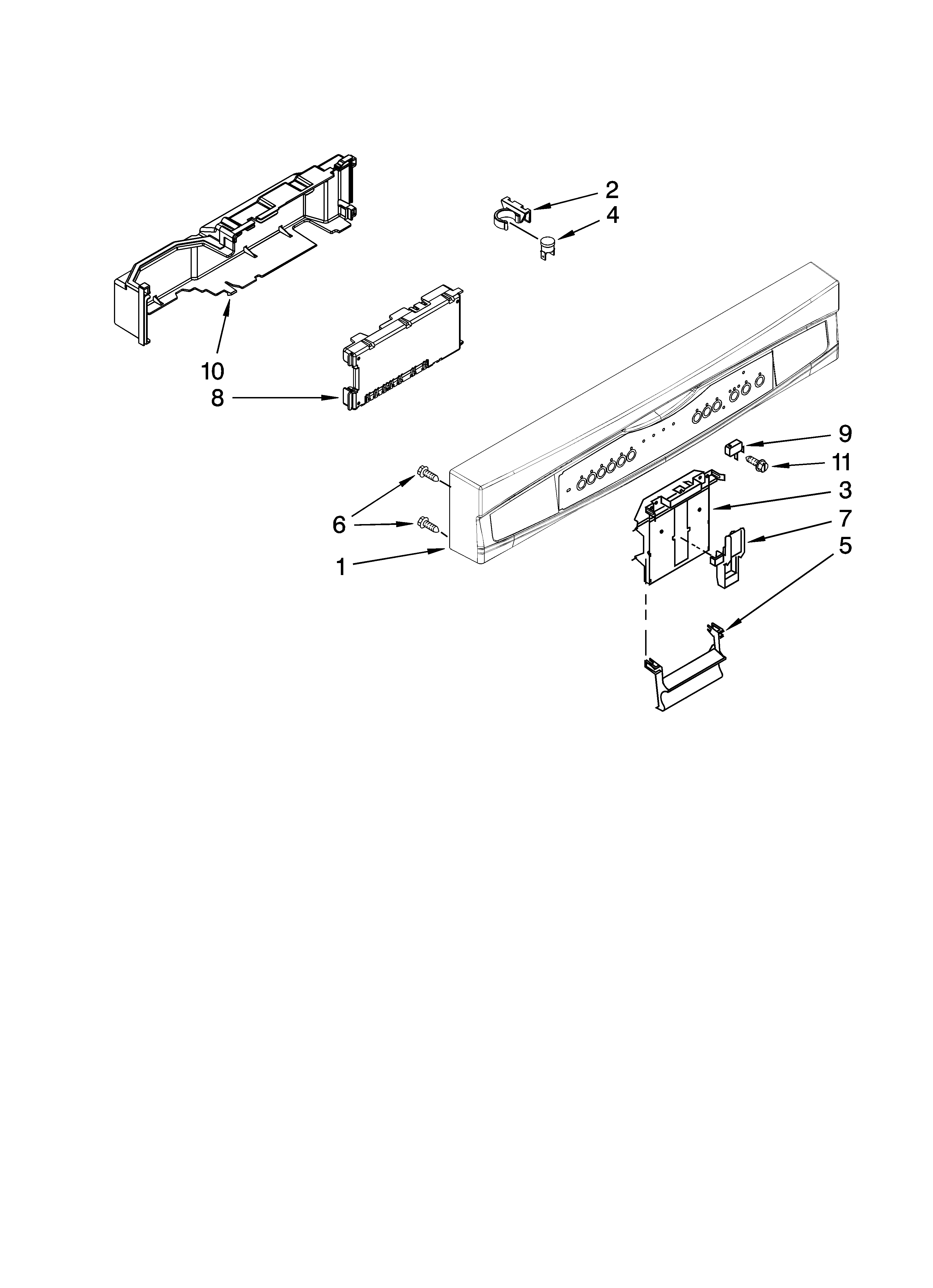 Kenmore 66513472K900 control panel parts diagram