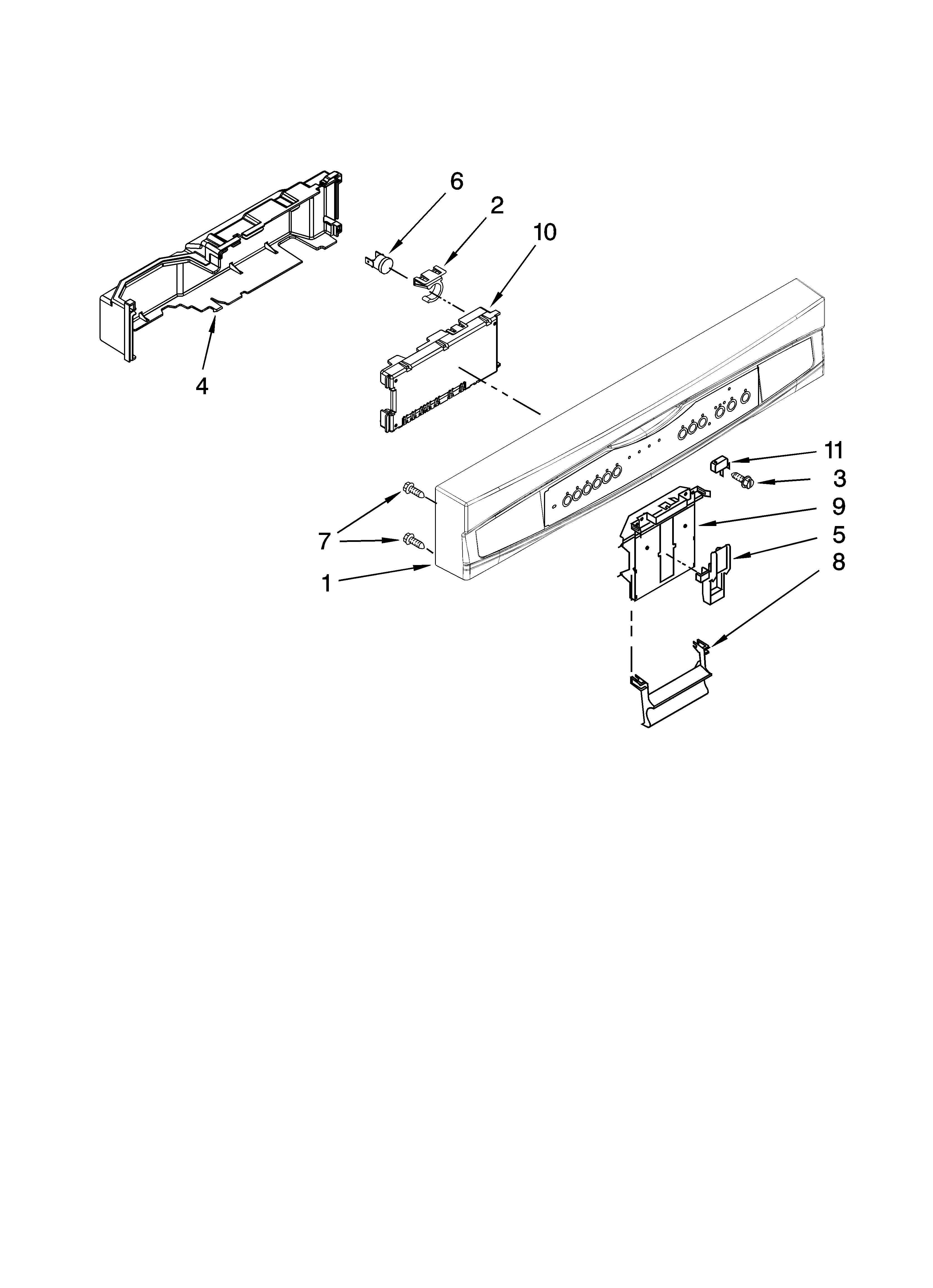 Kenmore 66513482K900 control panel parts diagram
