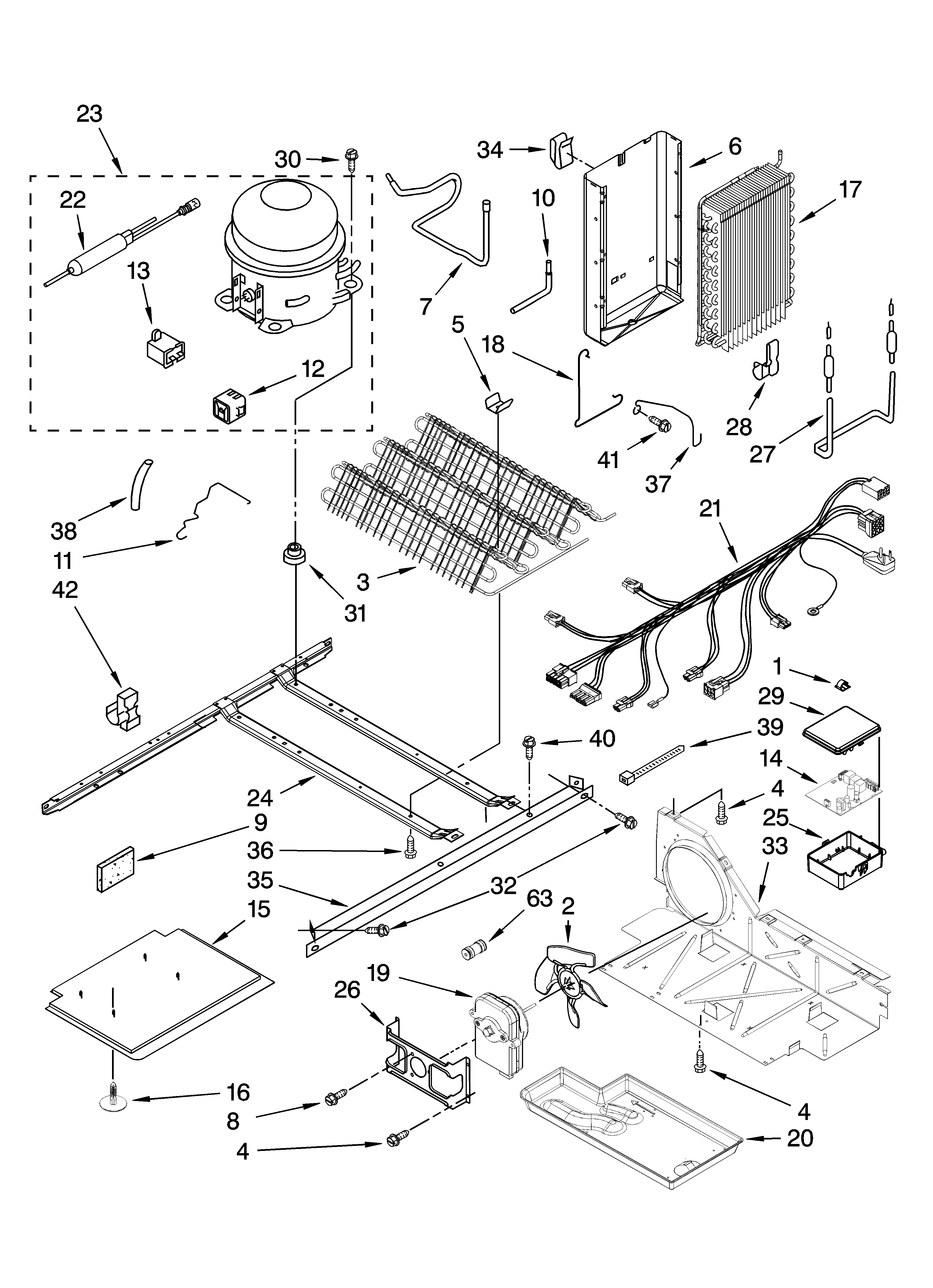 Kenmore Elite 10658979704 unit parts diagram