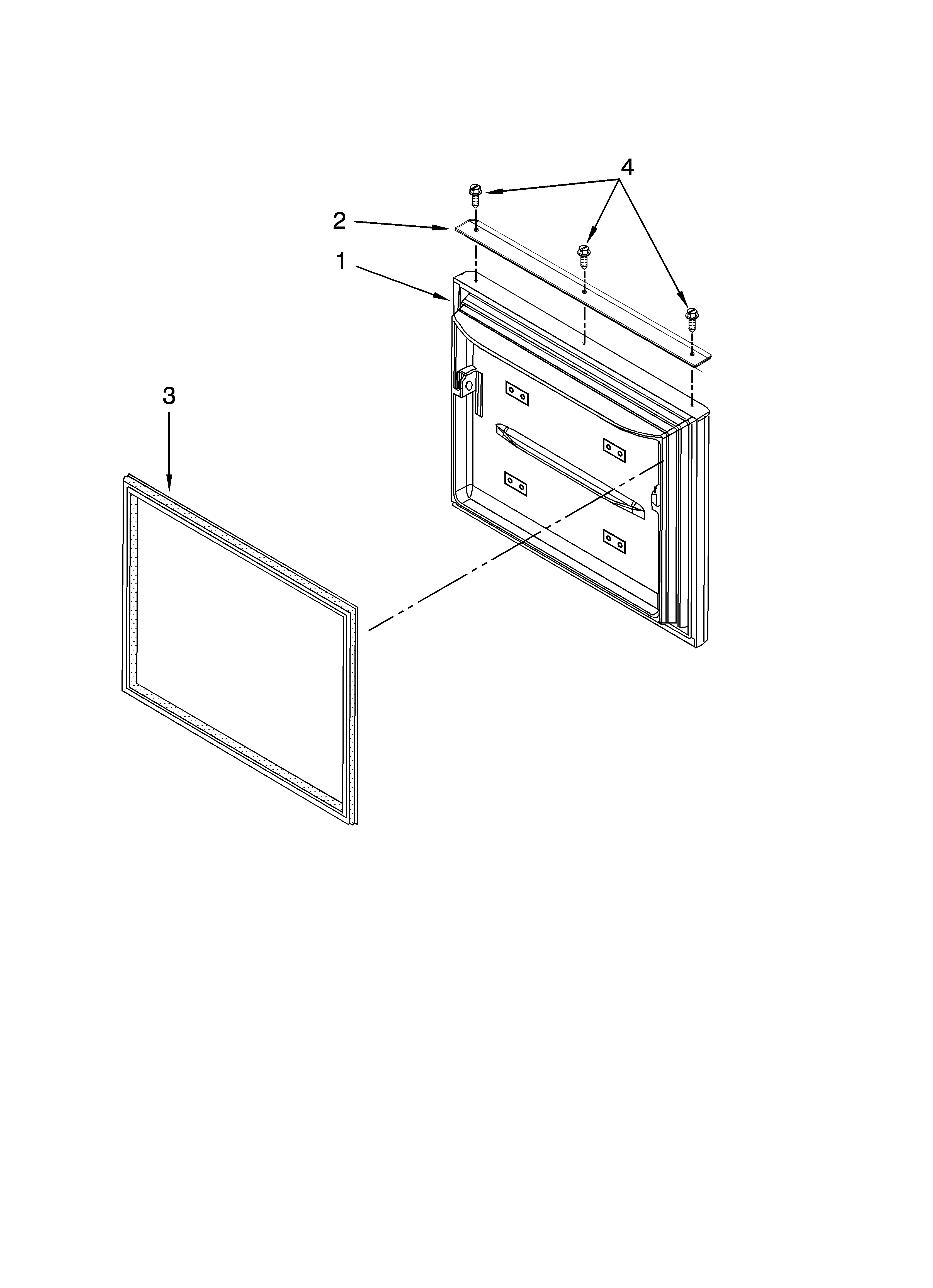 Kenmore 59665333602 freezer door parts diagram