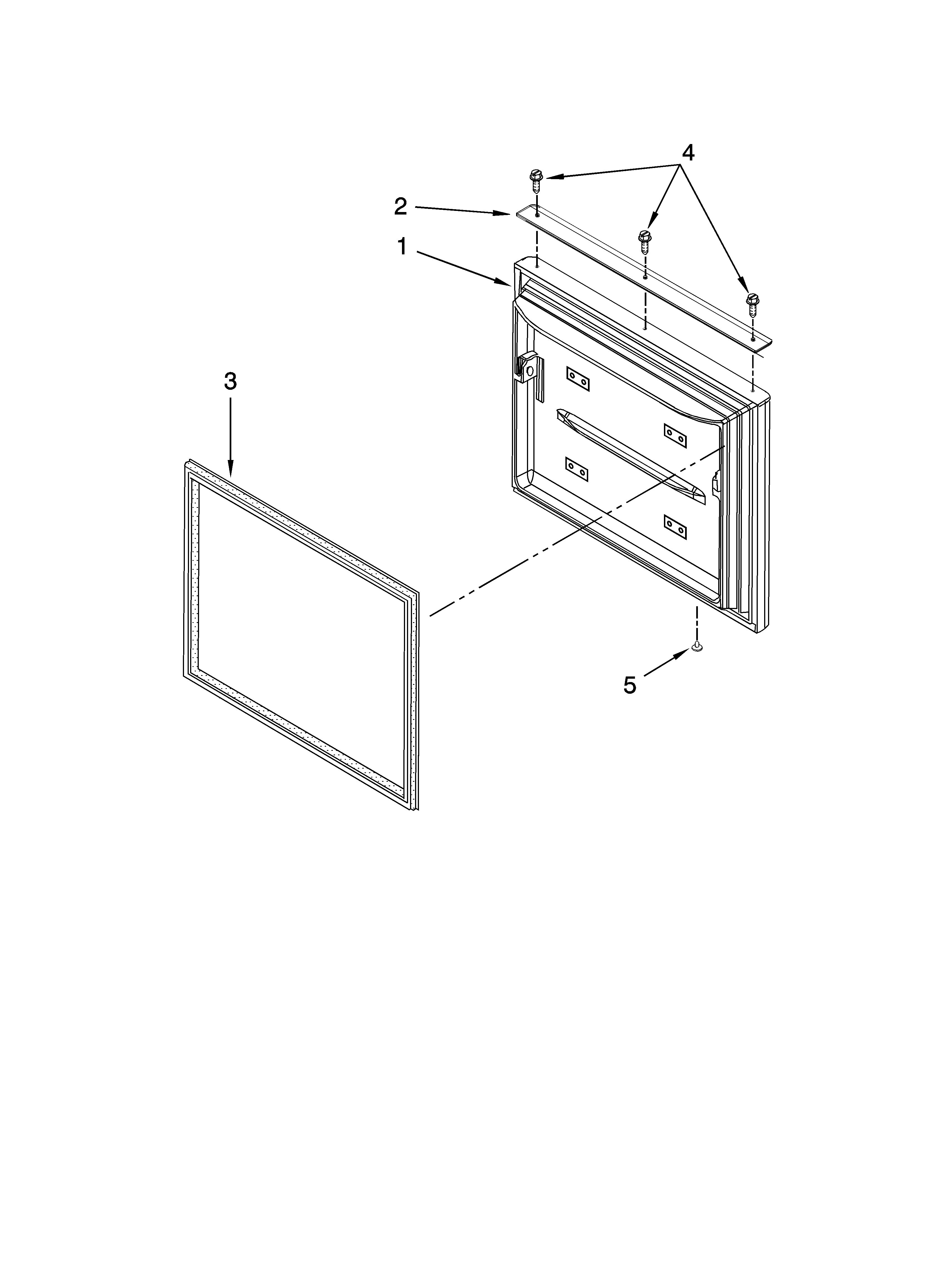 Kenmore 59666032601 freezer door parts diagram