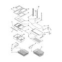 Kenmore Elite 59676054702 shelf parts diagram