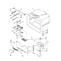 Kenmore Elite 59676253702 freezer liner parts diagram