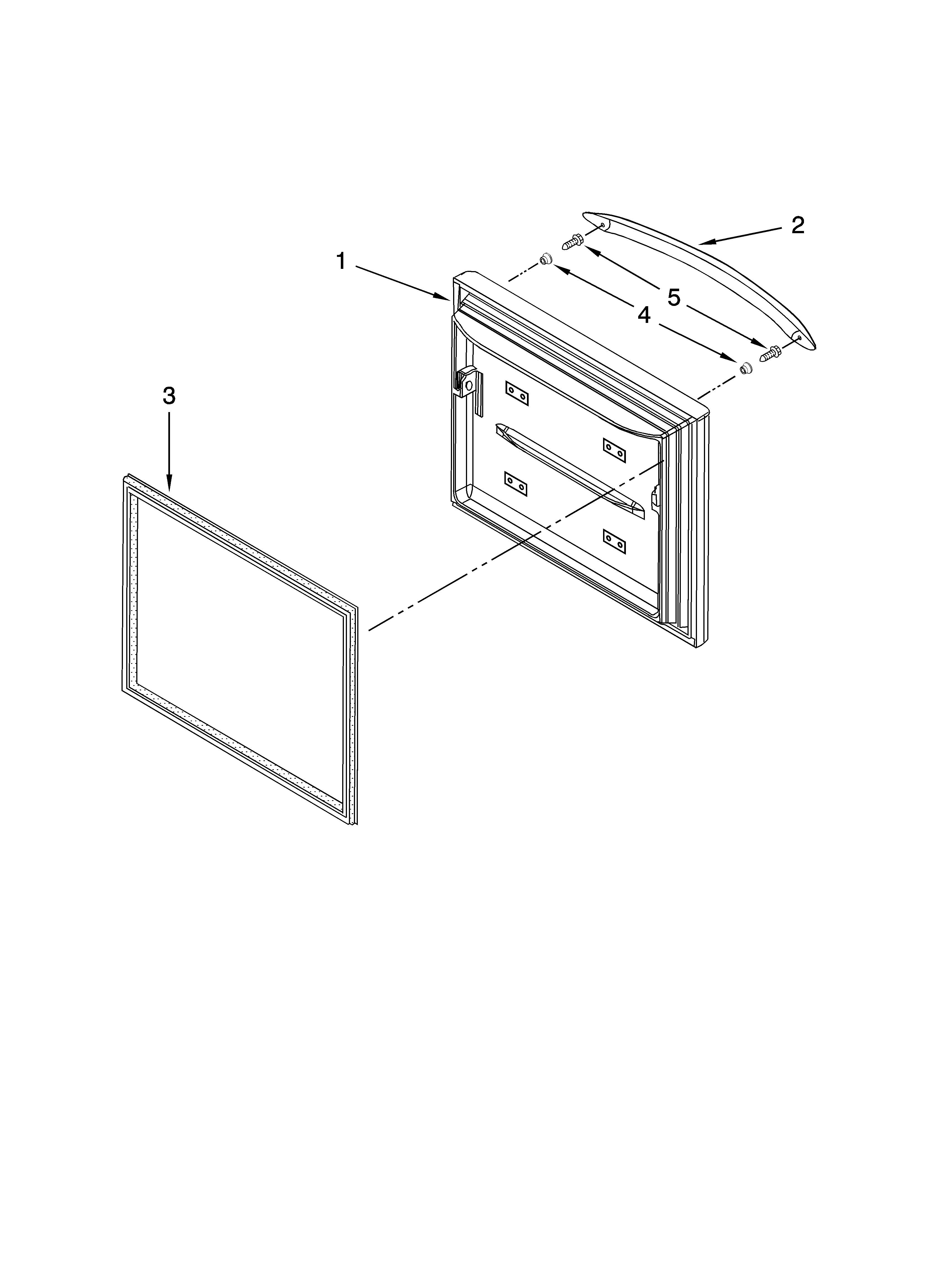 Kenmore Elite 59676254702 freezer door parts diagram