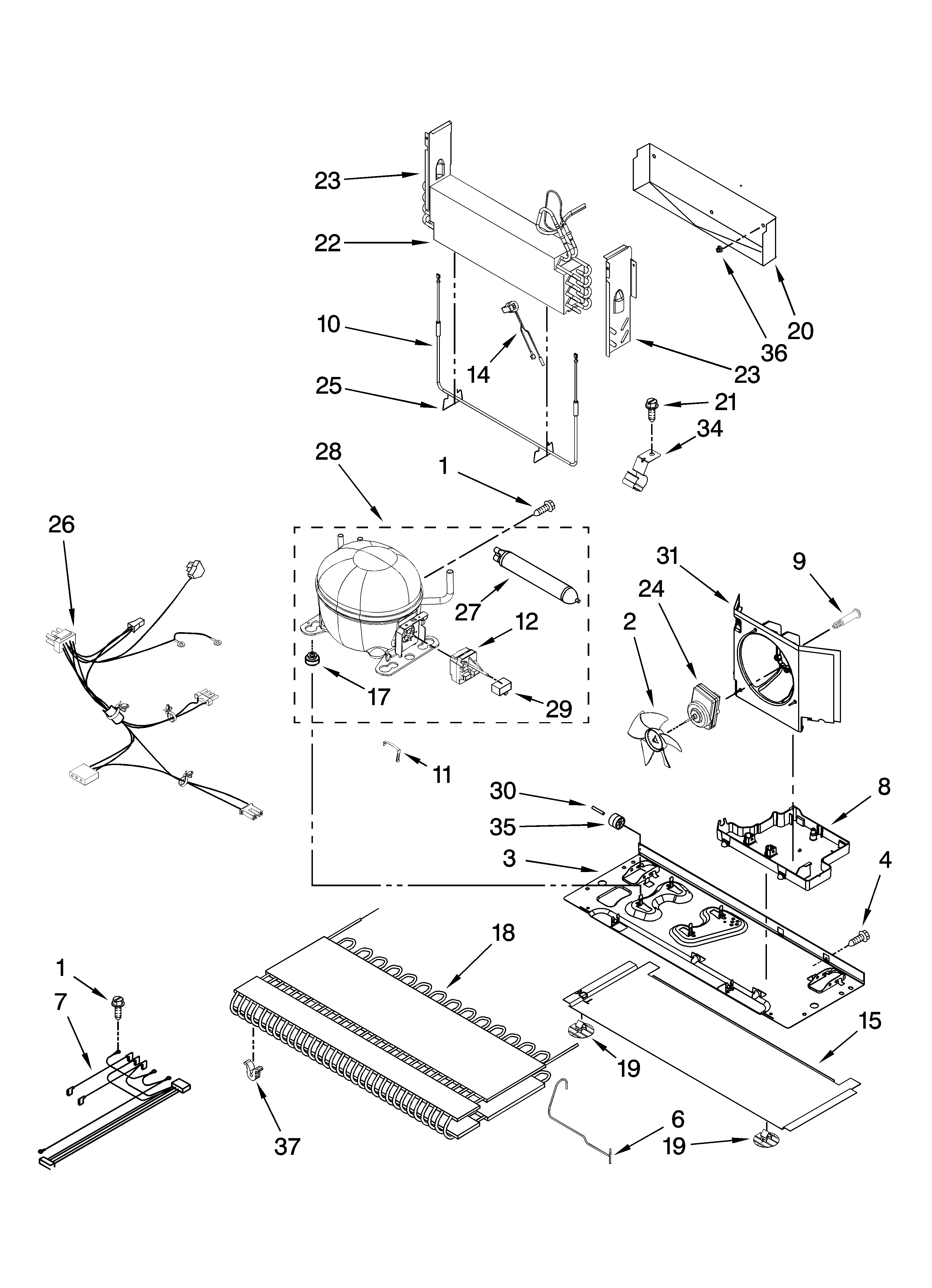 Kenmore Elite 59676254702 unit parts diagram