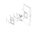 Kenmore Elite 59678533801 dispenser front parts diagram