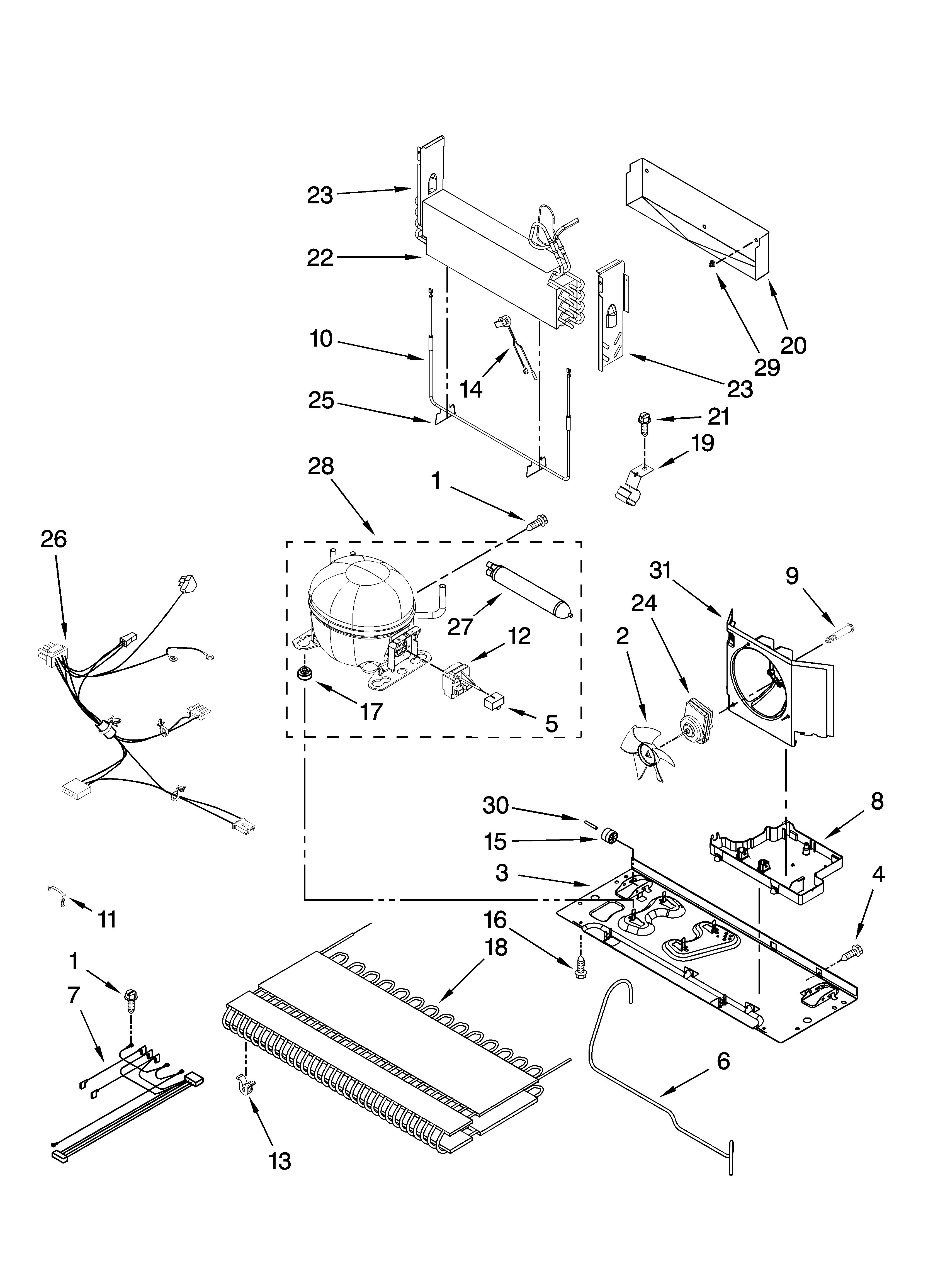 Kenmore Elite 59678539801 unit parts diagram