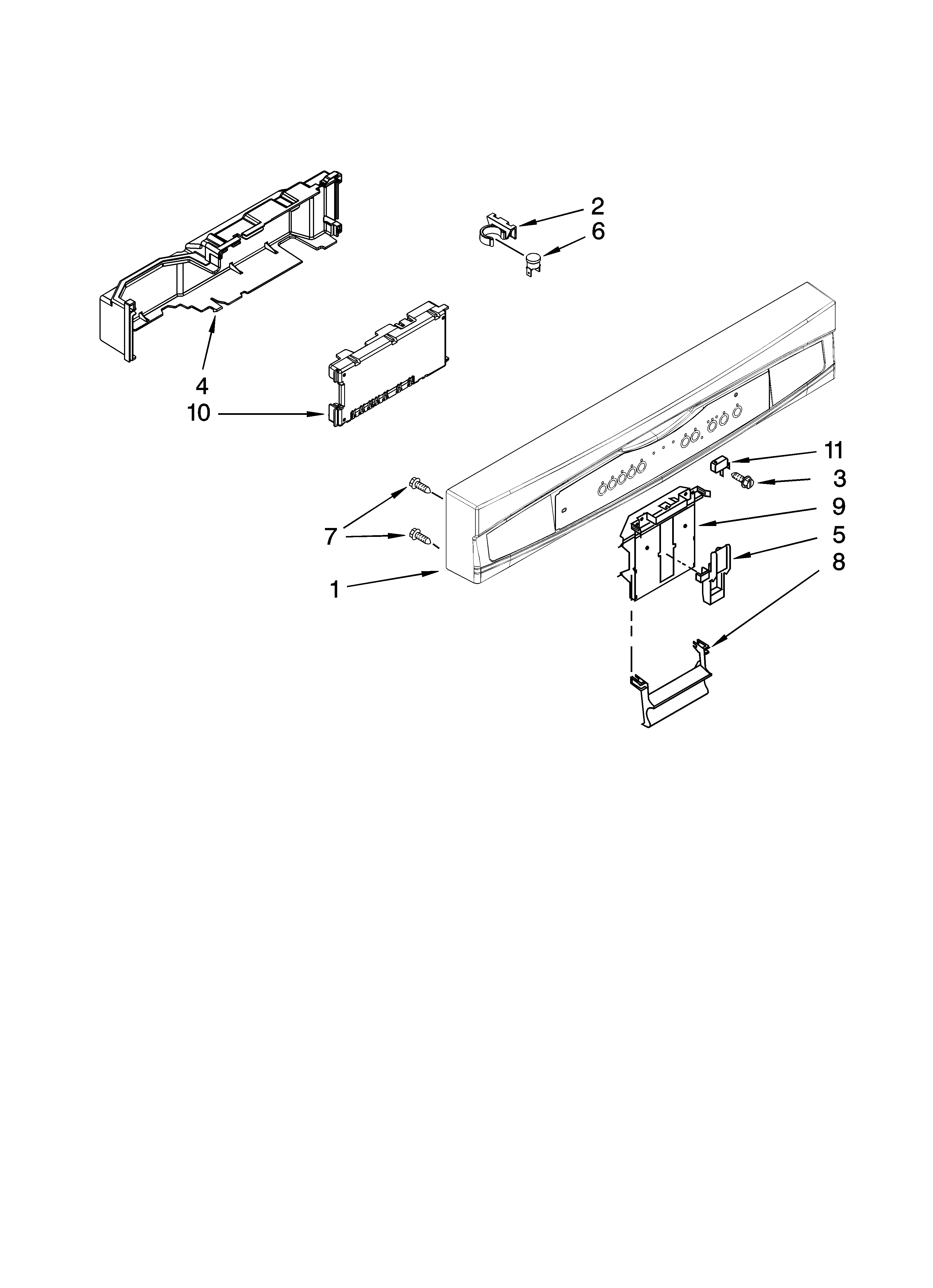 Kenmore 66513452K900 control panel parts diagram