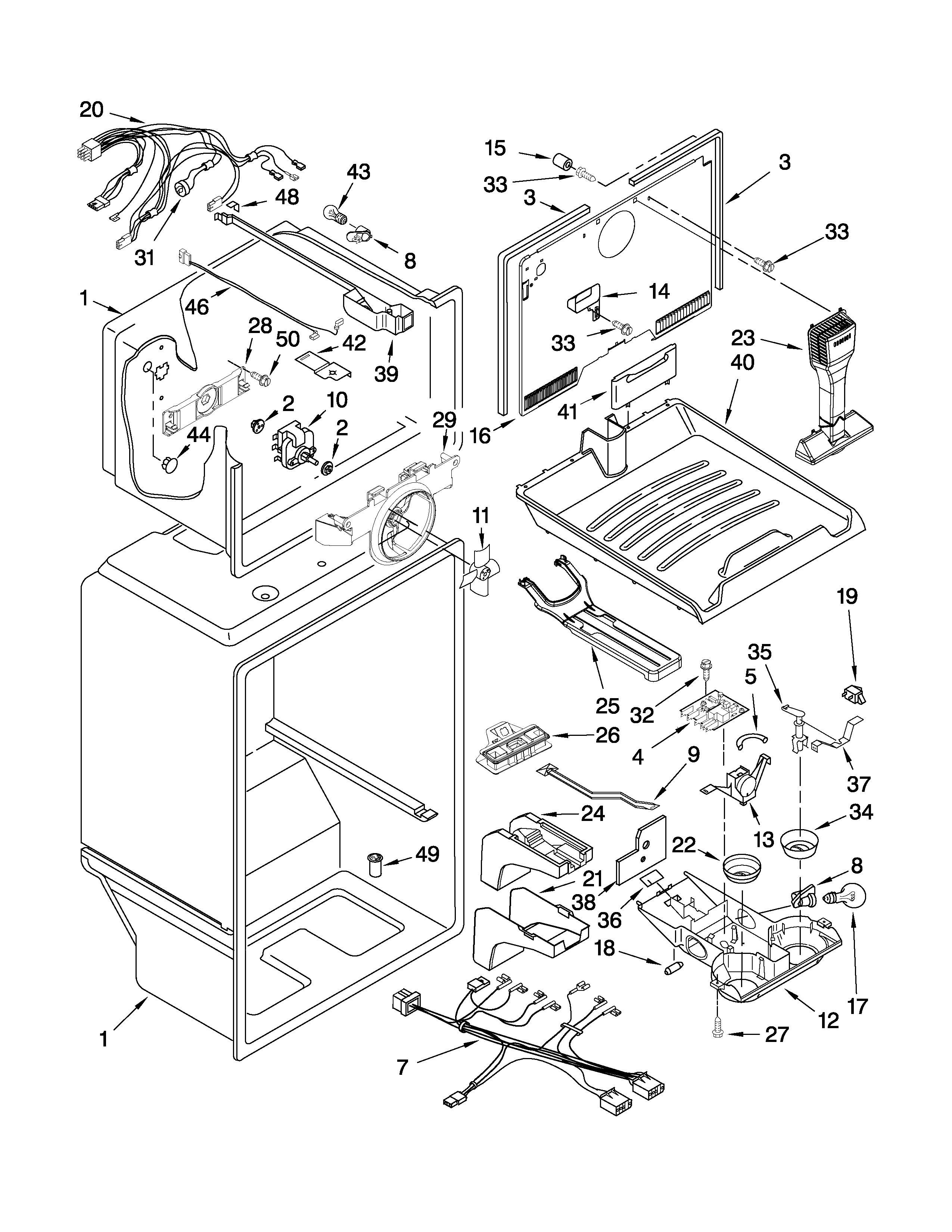 Kenmore 10667973802 liner parts diagram