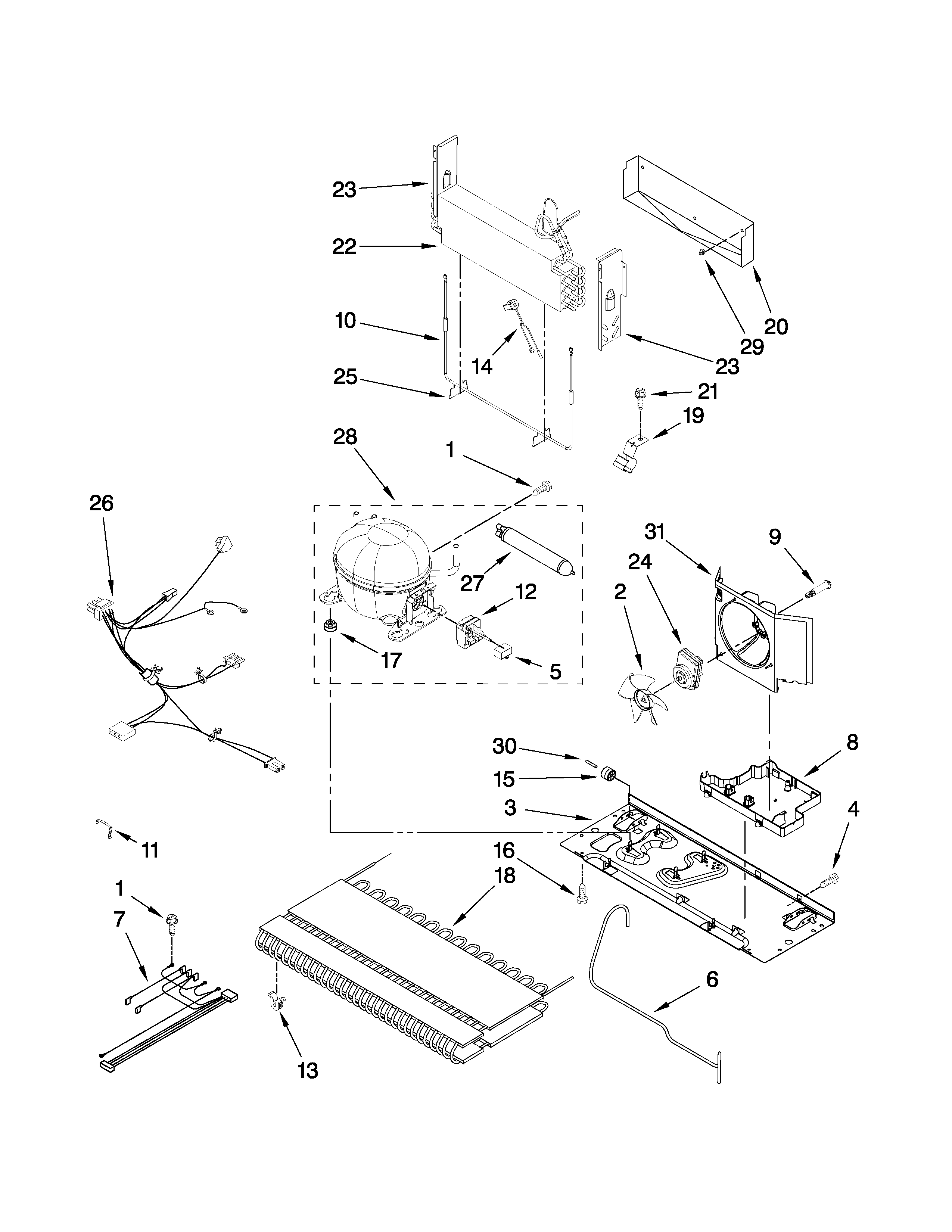 Kenmore Elite 59678282900 unit parts diagram