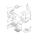 Kenmore Elite 59678282900 shelf parts diagram