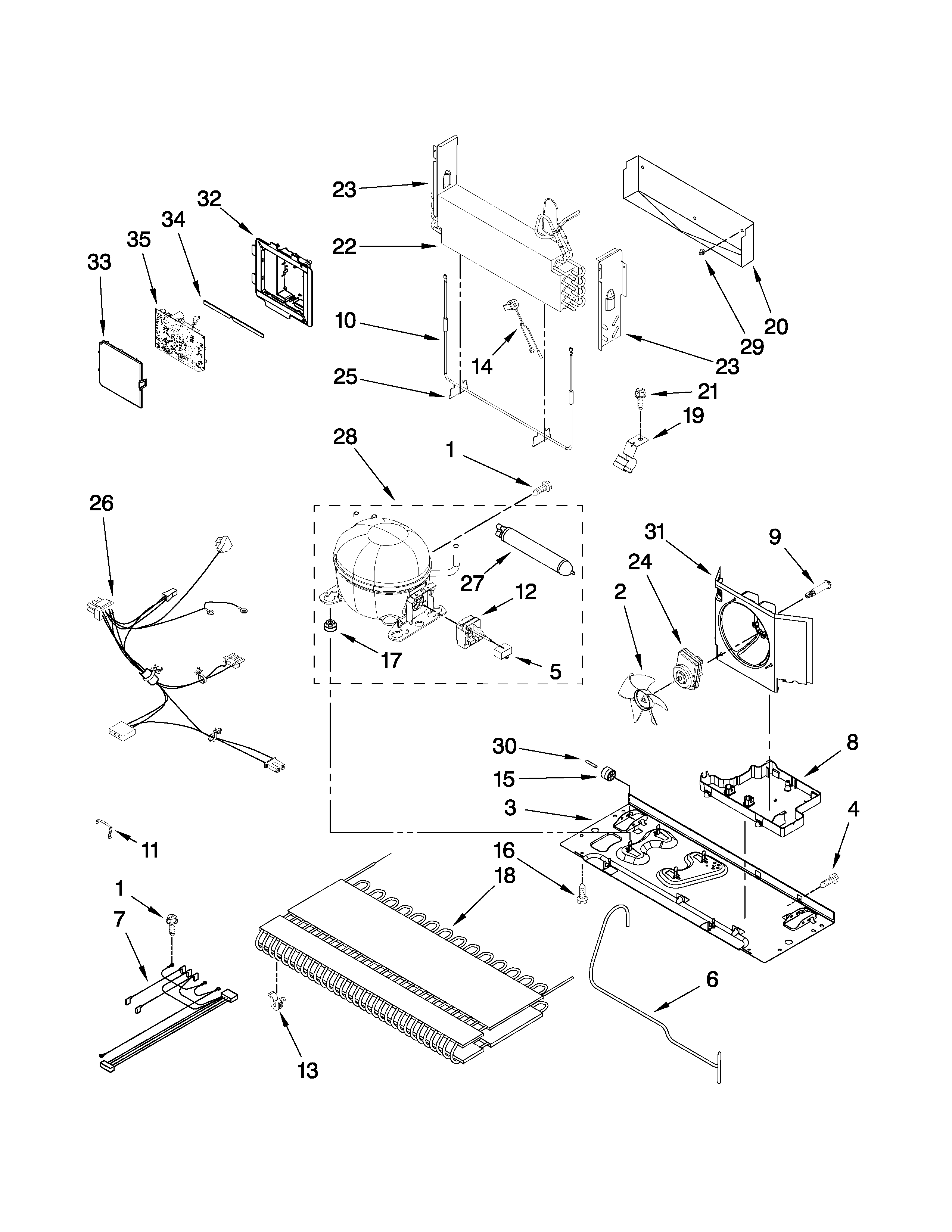 Kenmore Elite 59677603802 unit parts diagram