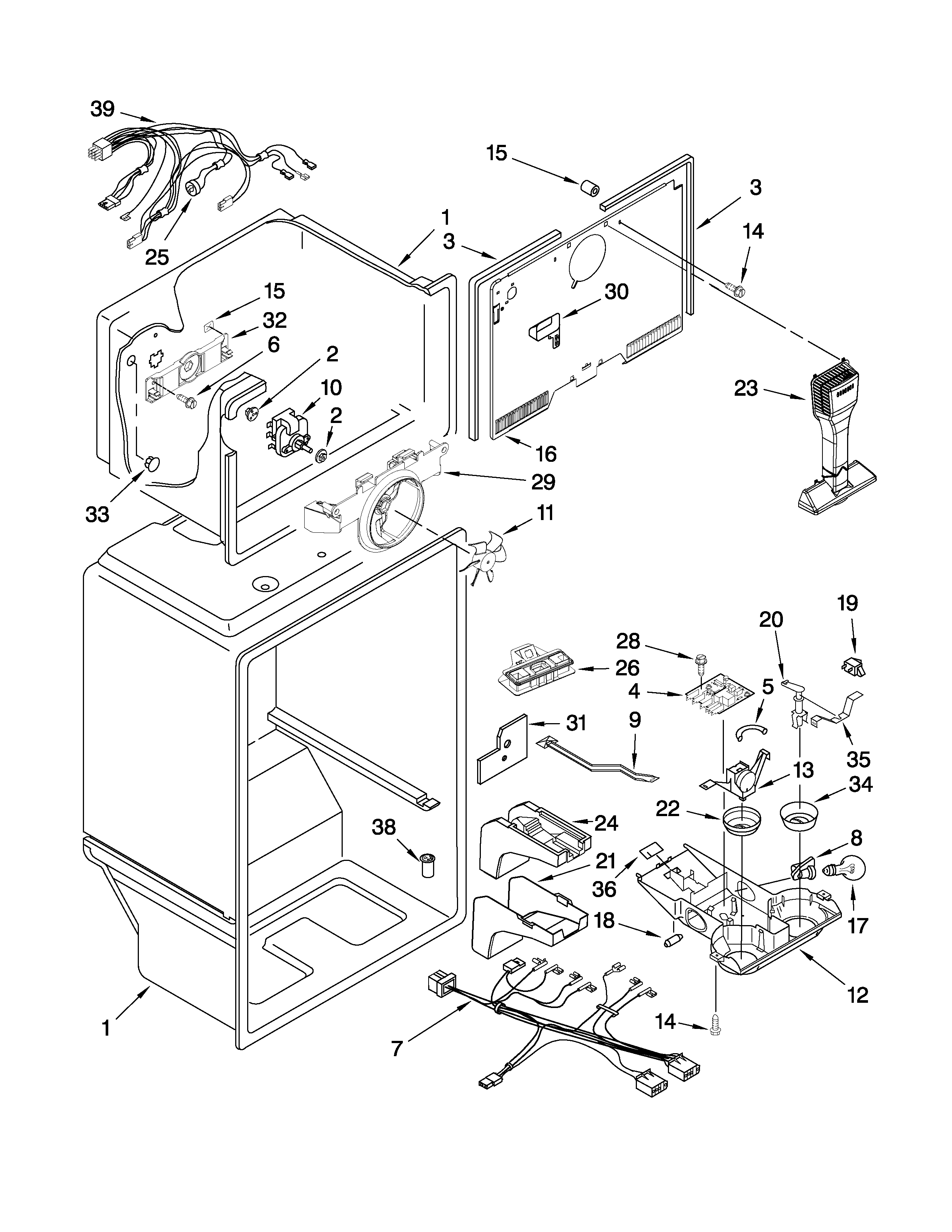 Kenmore 10660232900 liner parts diagram