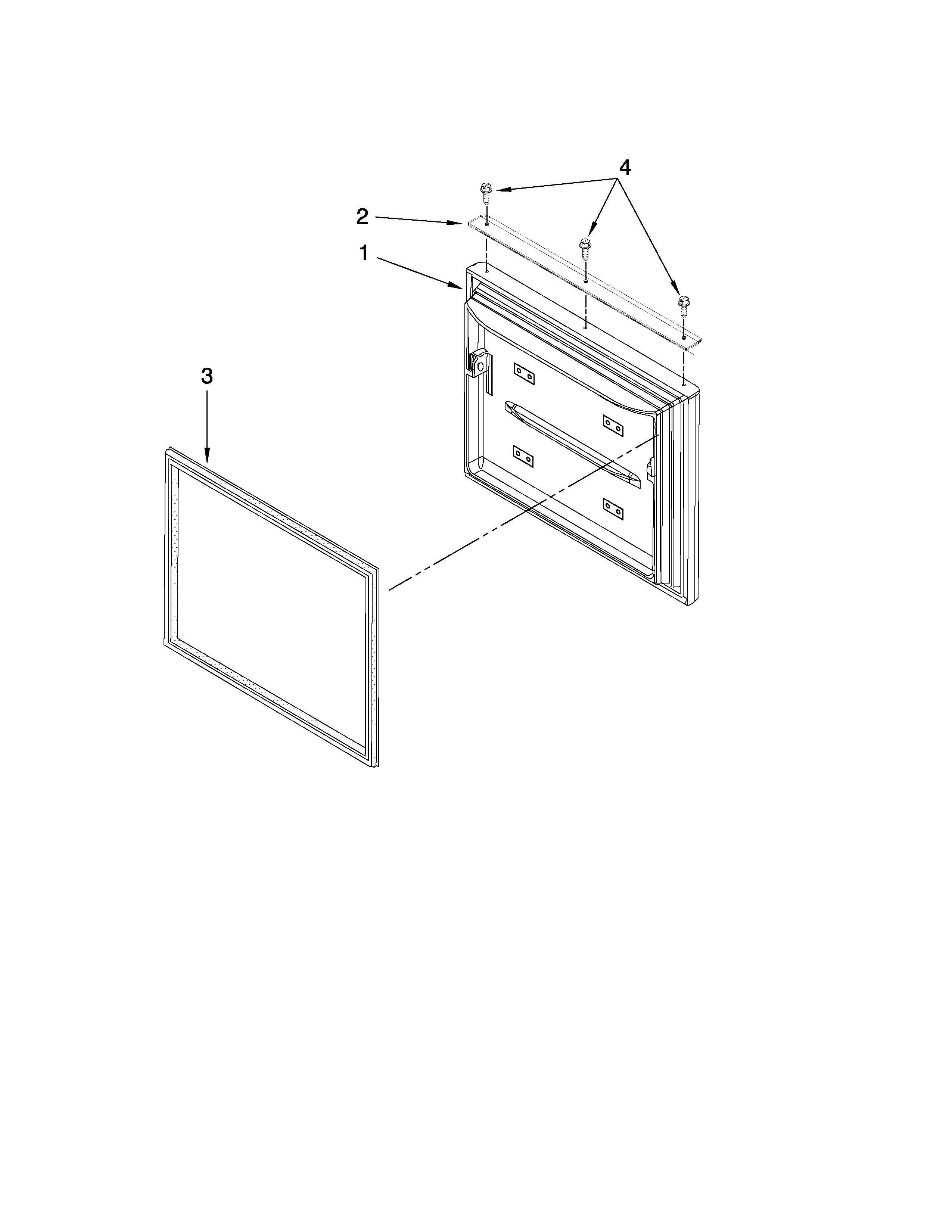Kenmore 59666132703 freezer door parts diagram