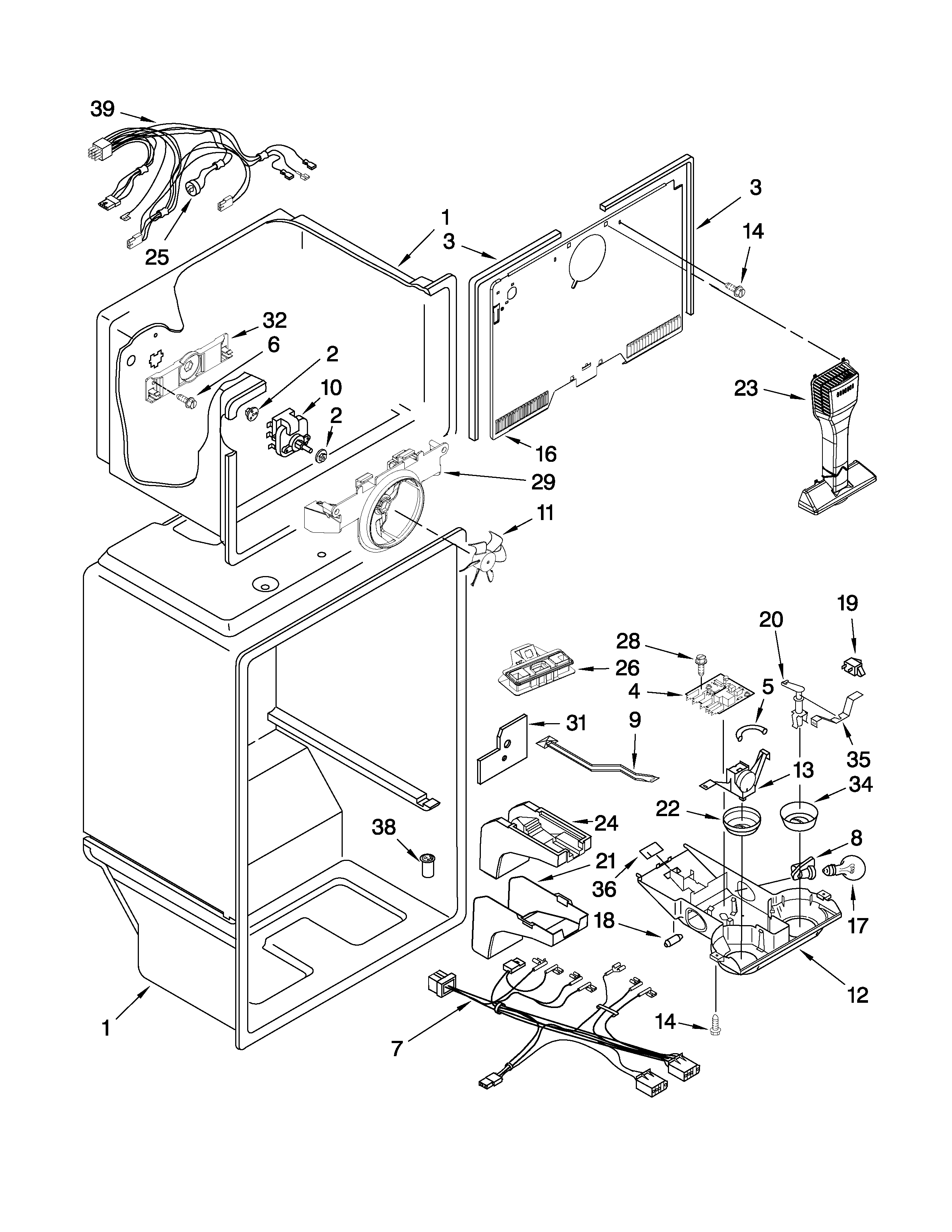 Kenmore 10670234902 liner parts diagram
