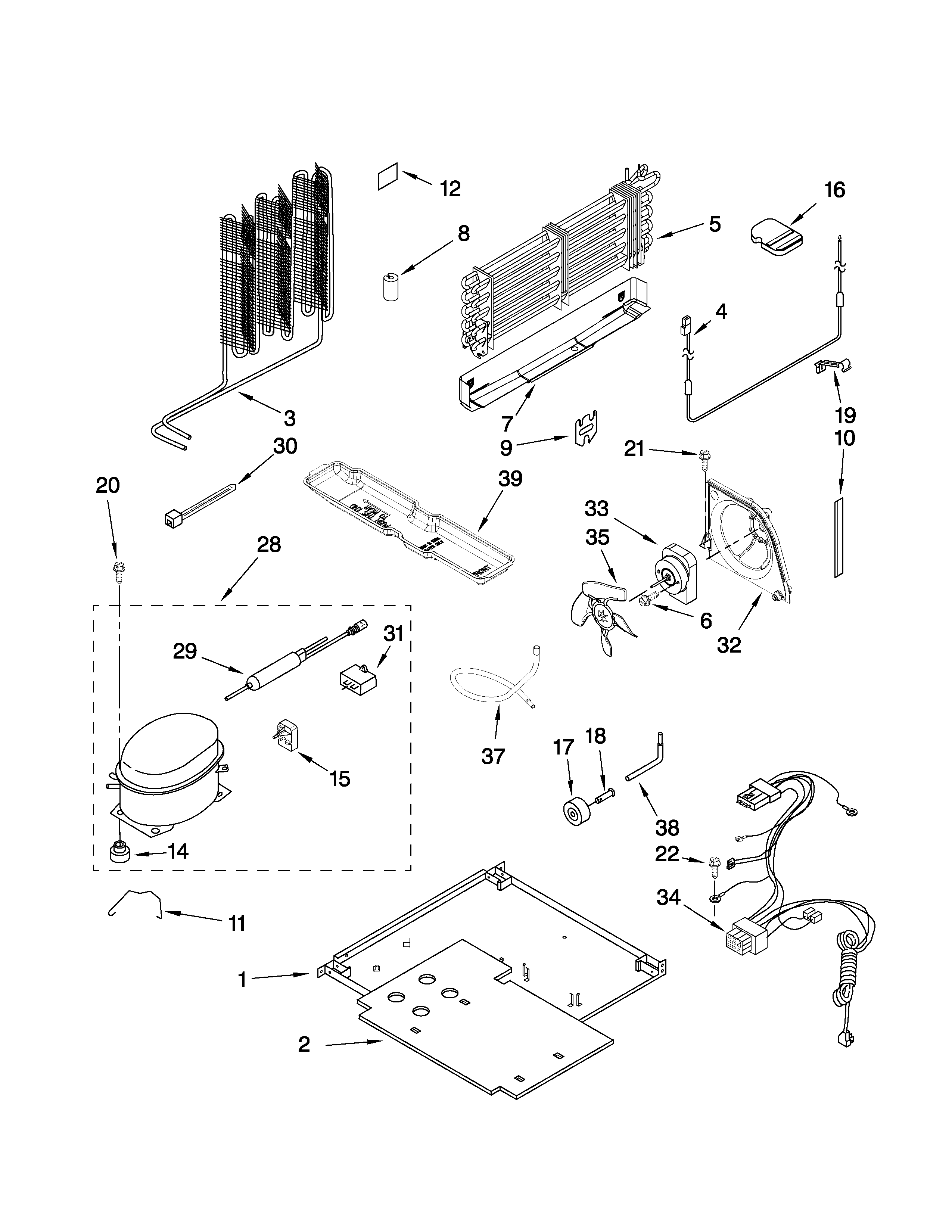 Kenmore 10670234902 unit parts diagram