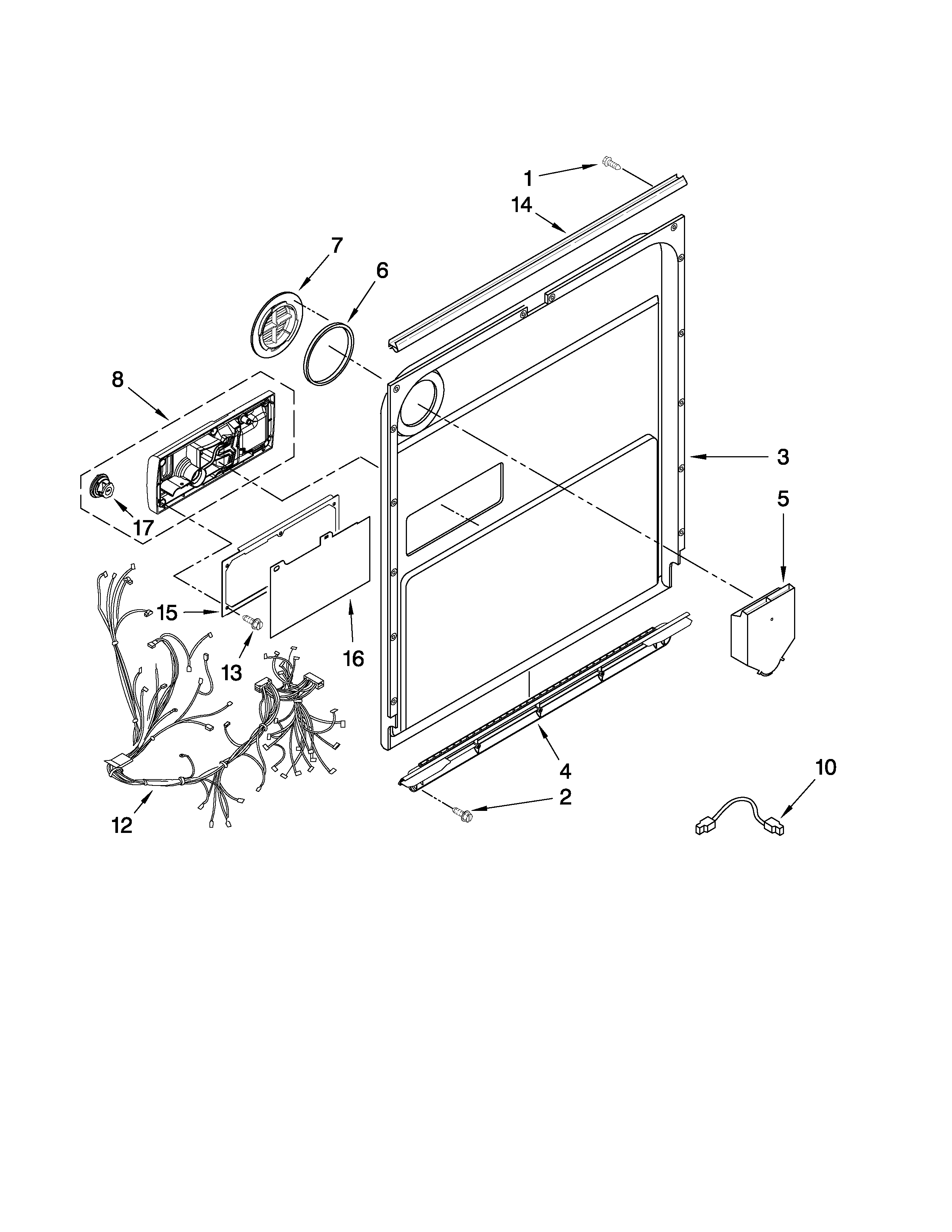 Kenmore Elite 66513194K902 door and latch parts diagram