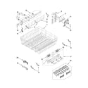 Kenmore Elite 66513194K902 upper rack and track parts diagram