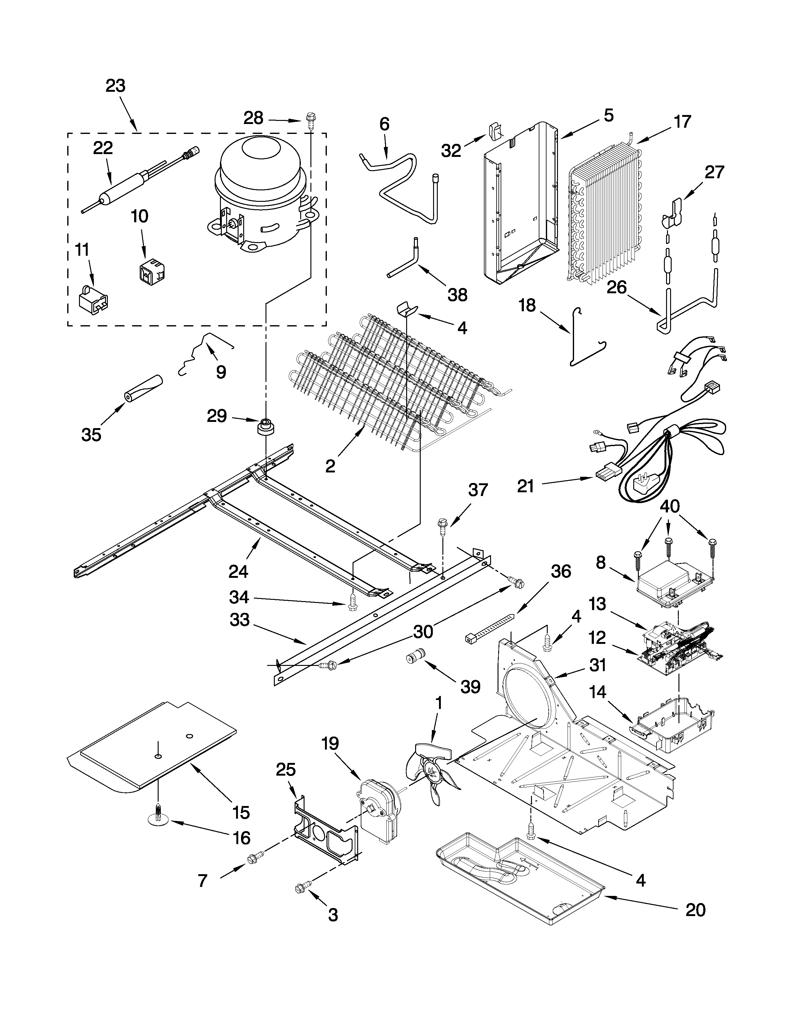Kenmore Elite 10659962804 unit parts diagram