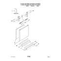 Kenmore 66513983K801 door and panel parts diagram