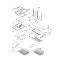 Kenmore Elite 59676252703 shelf parts diagram