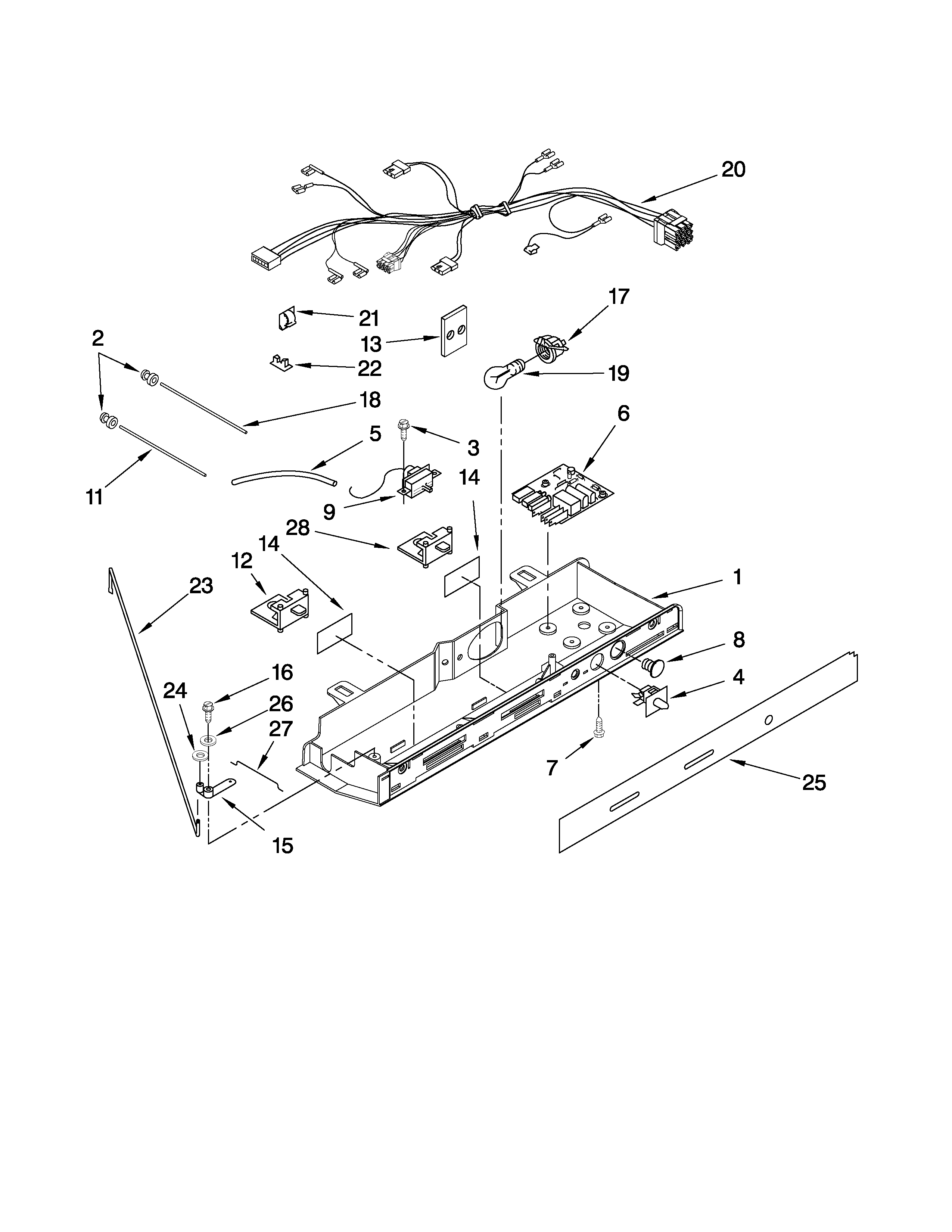 Kenmore 10657916700 control parts diagram