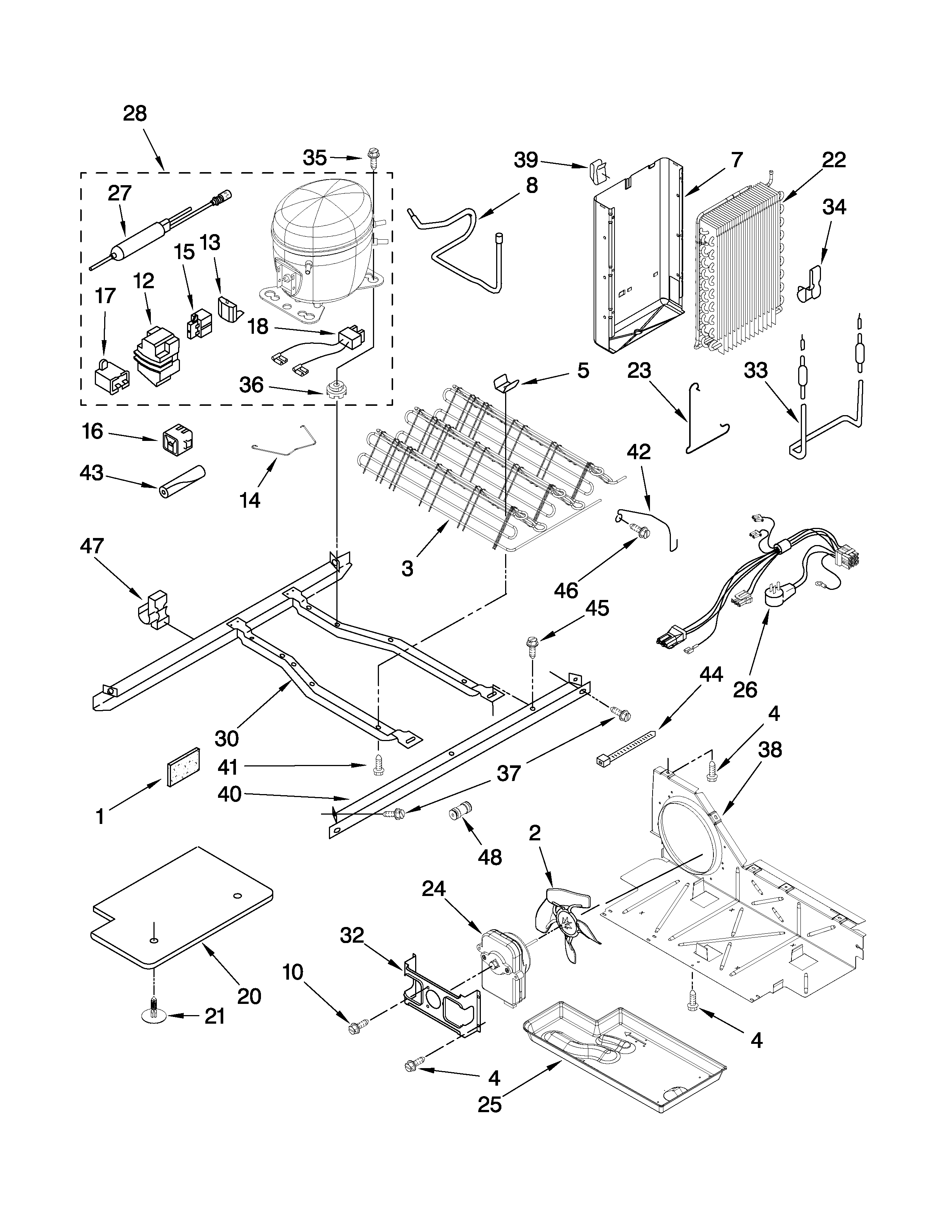 Kenmore 10657916700 unit parts diagram