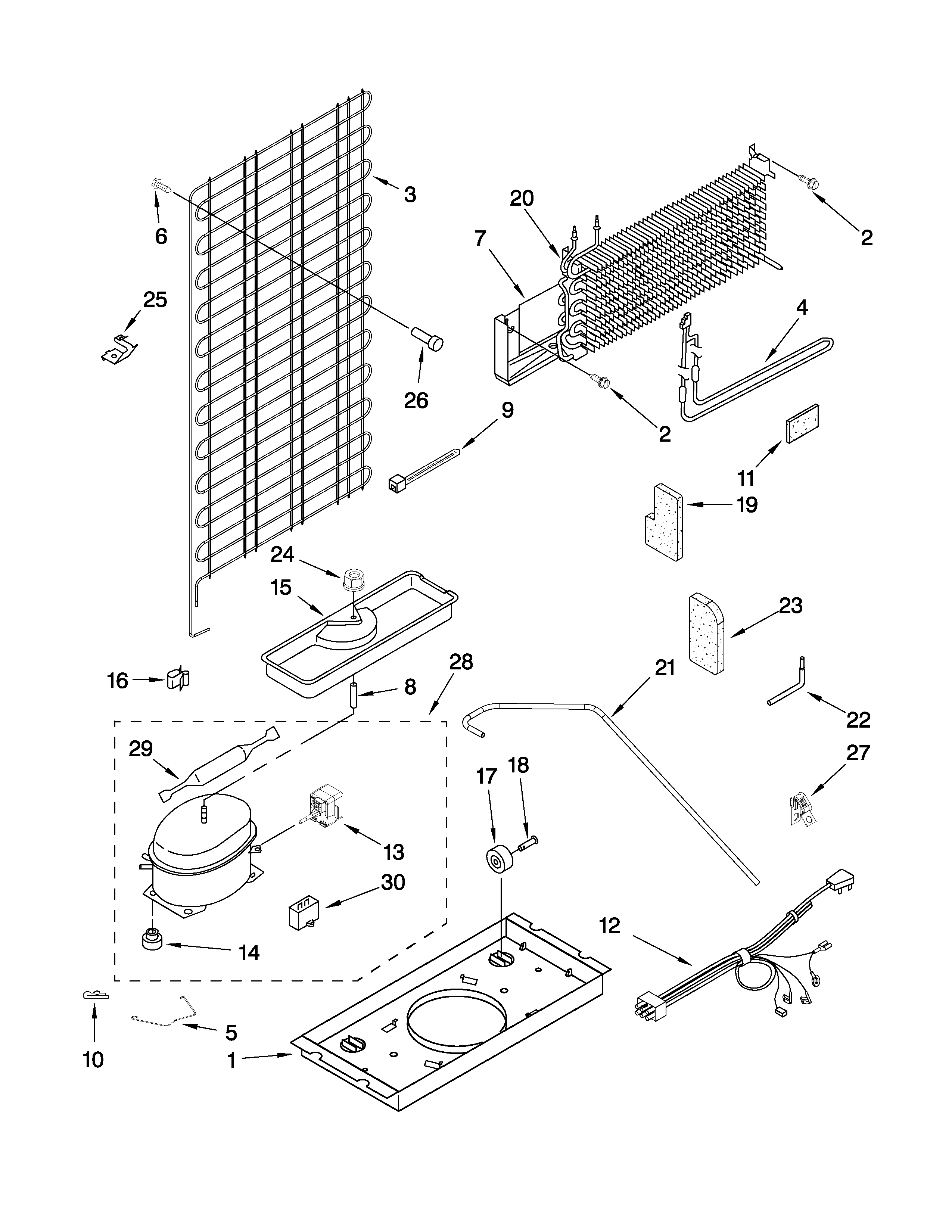 Kenmore 10660522900 unit parts diagram