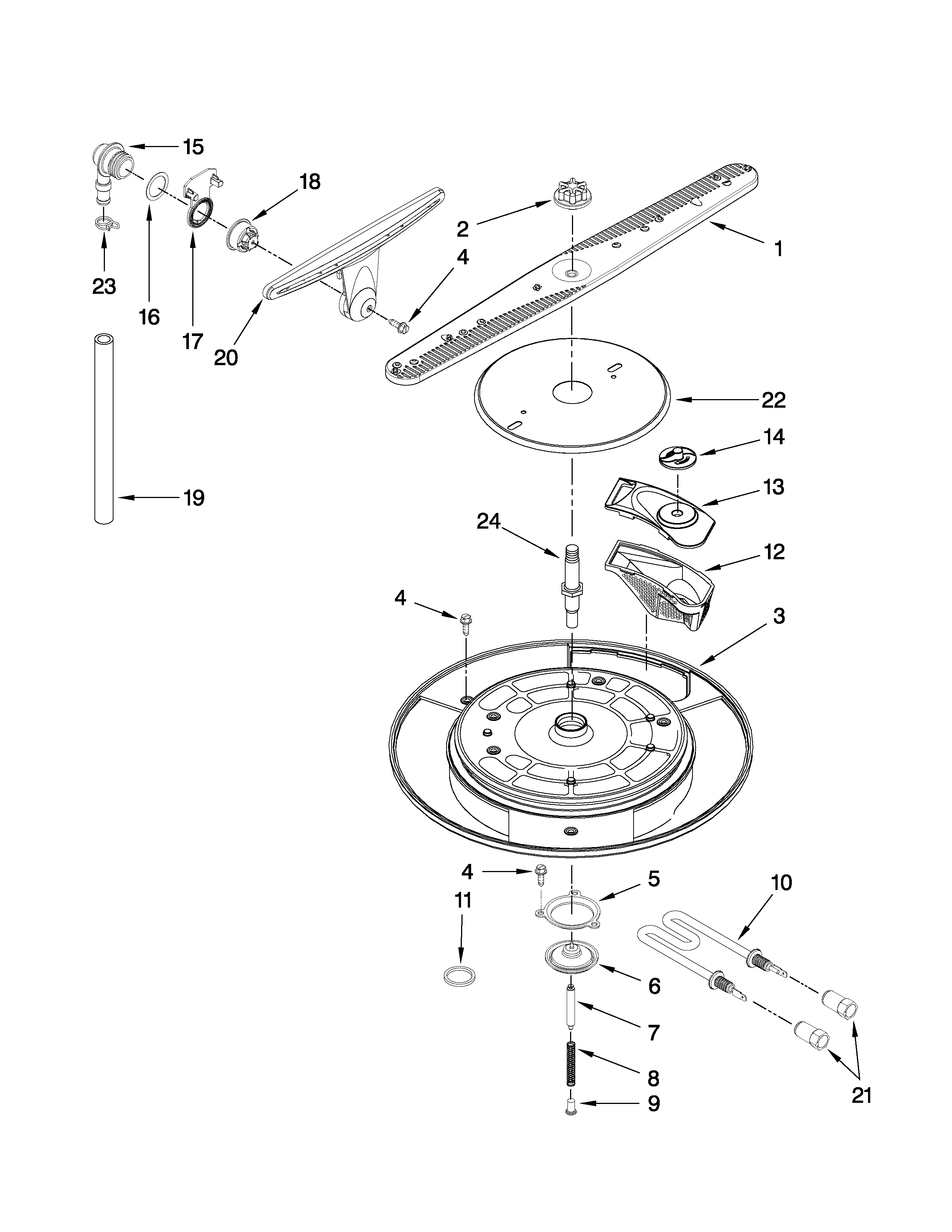 Kenmore Elite 665133295 wash system parts diagram