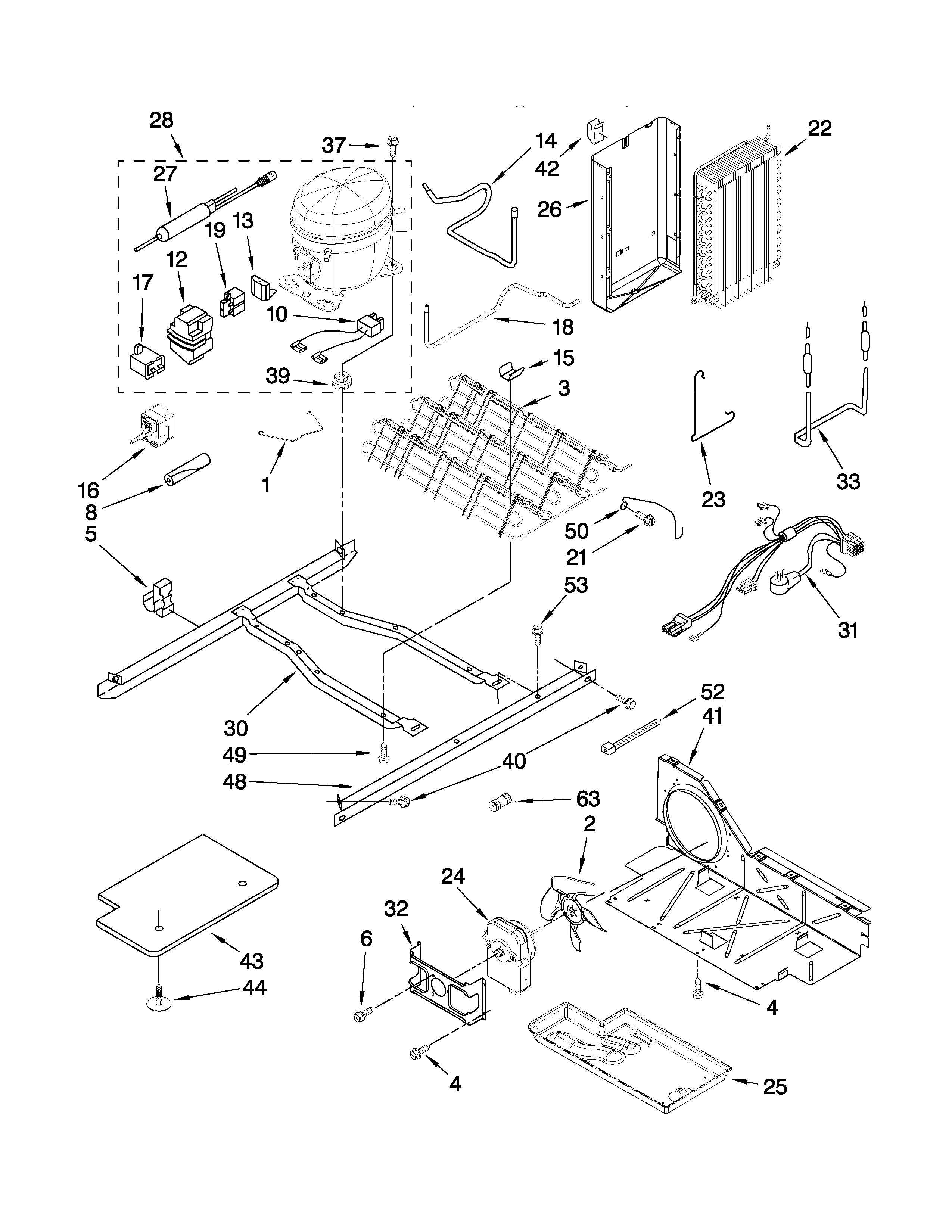 Kenmore 10657943700 unit parts diagram