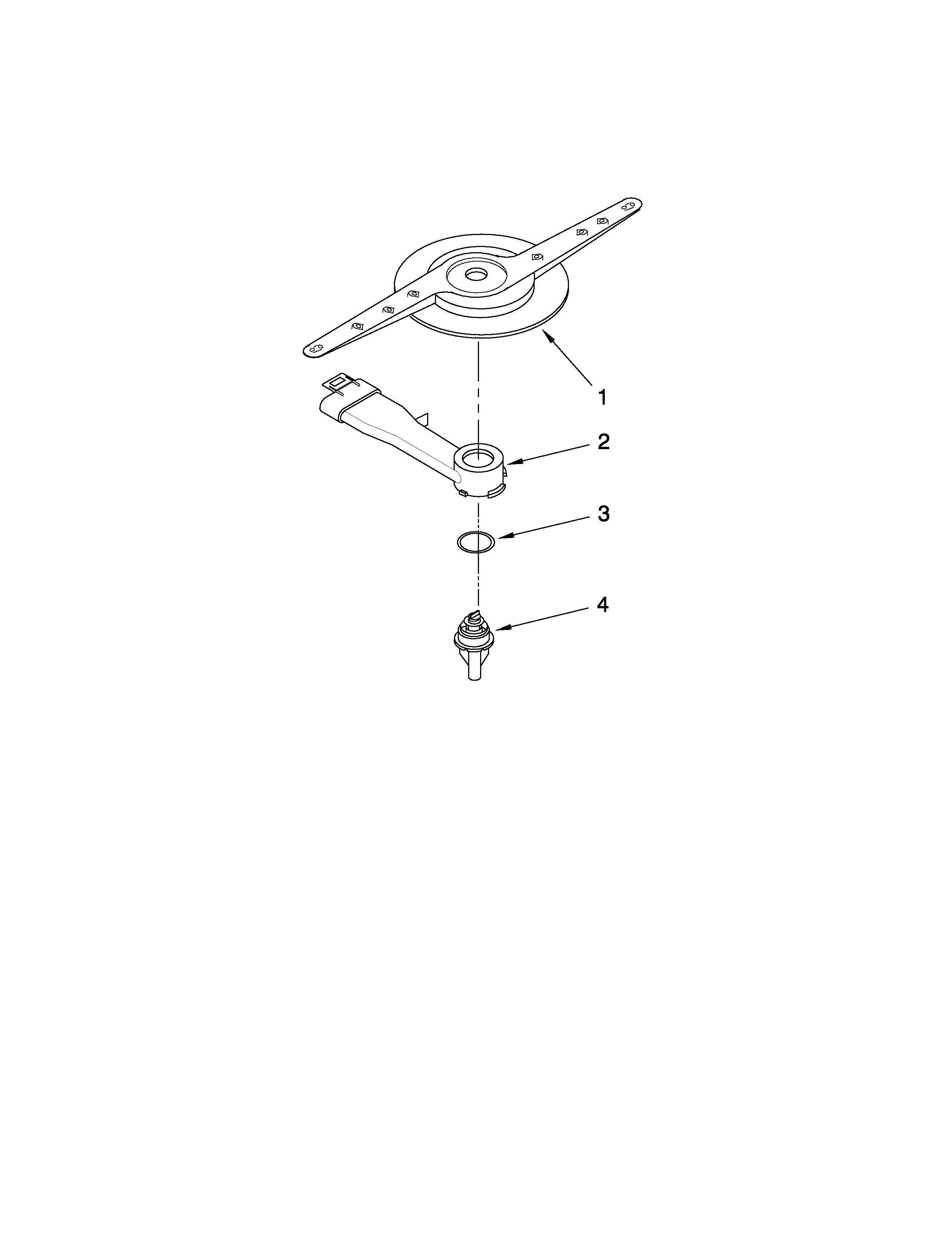 Kenmore 66513749K601 lower washarm parts diagram