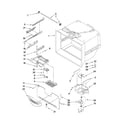 Kenmore Elite 59677593801 freezer liner parts diagram