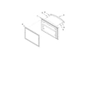 Kenmore Elite 59677593802 freezer door parts diagram