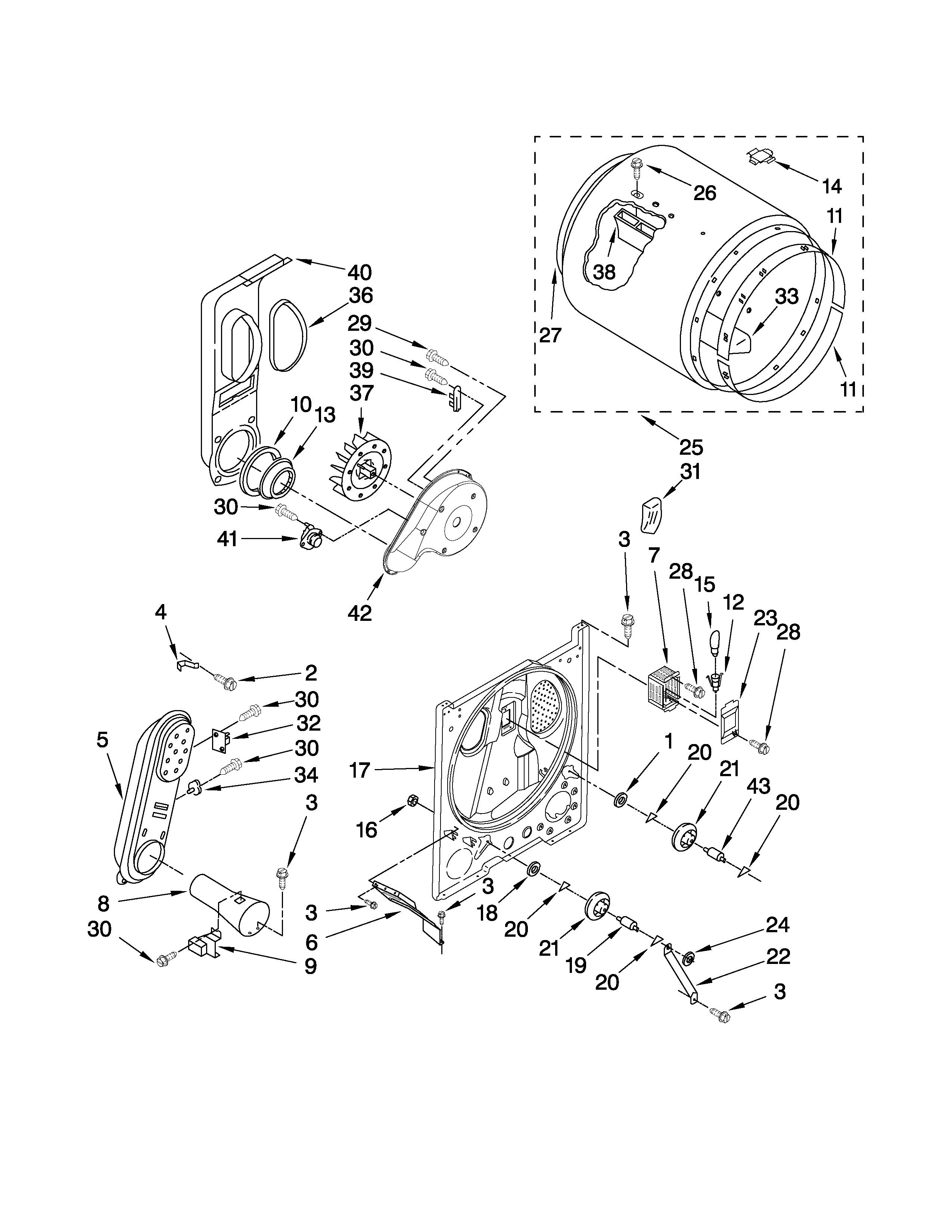 Kenmore 11071202010 bulkhead parts diagram